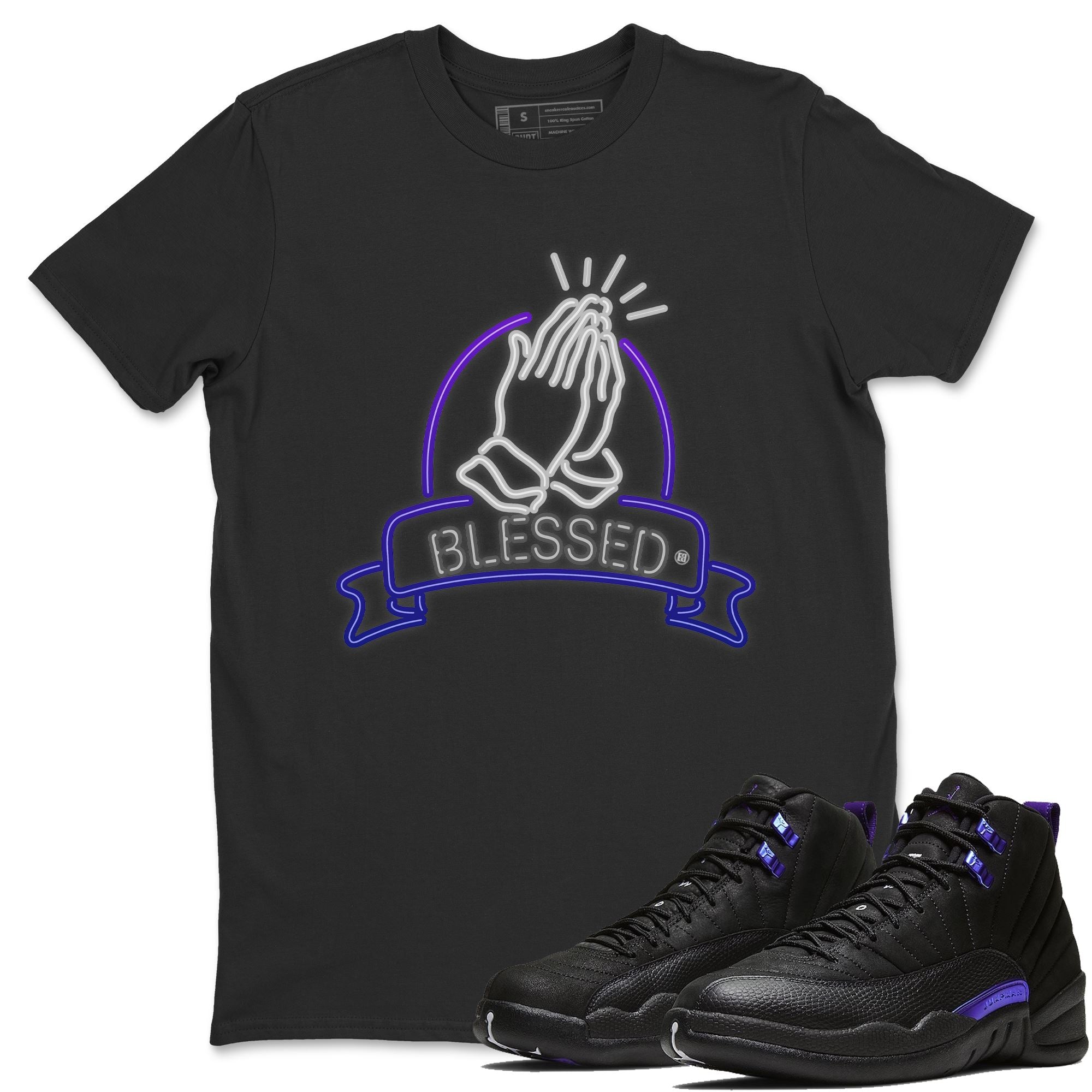 Jordan 12 Dark Concord Shirt To Match Jordans Blessed Sneaker Tees Jordan 12 Dark Concord Drip Gear Zone Sneaker Matching Clothing Unisex Shirts