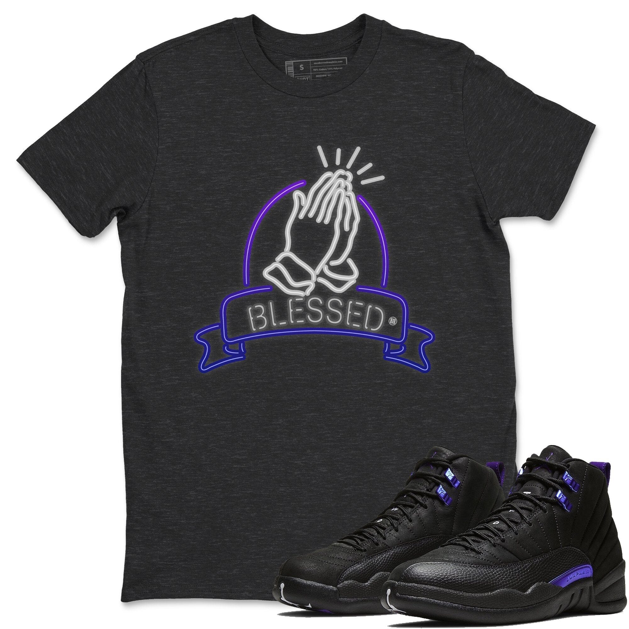 Jordan 12 Dark Concord Shirt To Match Jordans Blessed Sneaker Tees Jordan 12 Dark Concord Drip Gear Zone Sneaker Matching Clothing Unisex Shirts