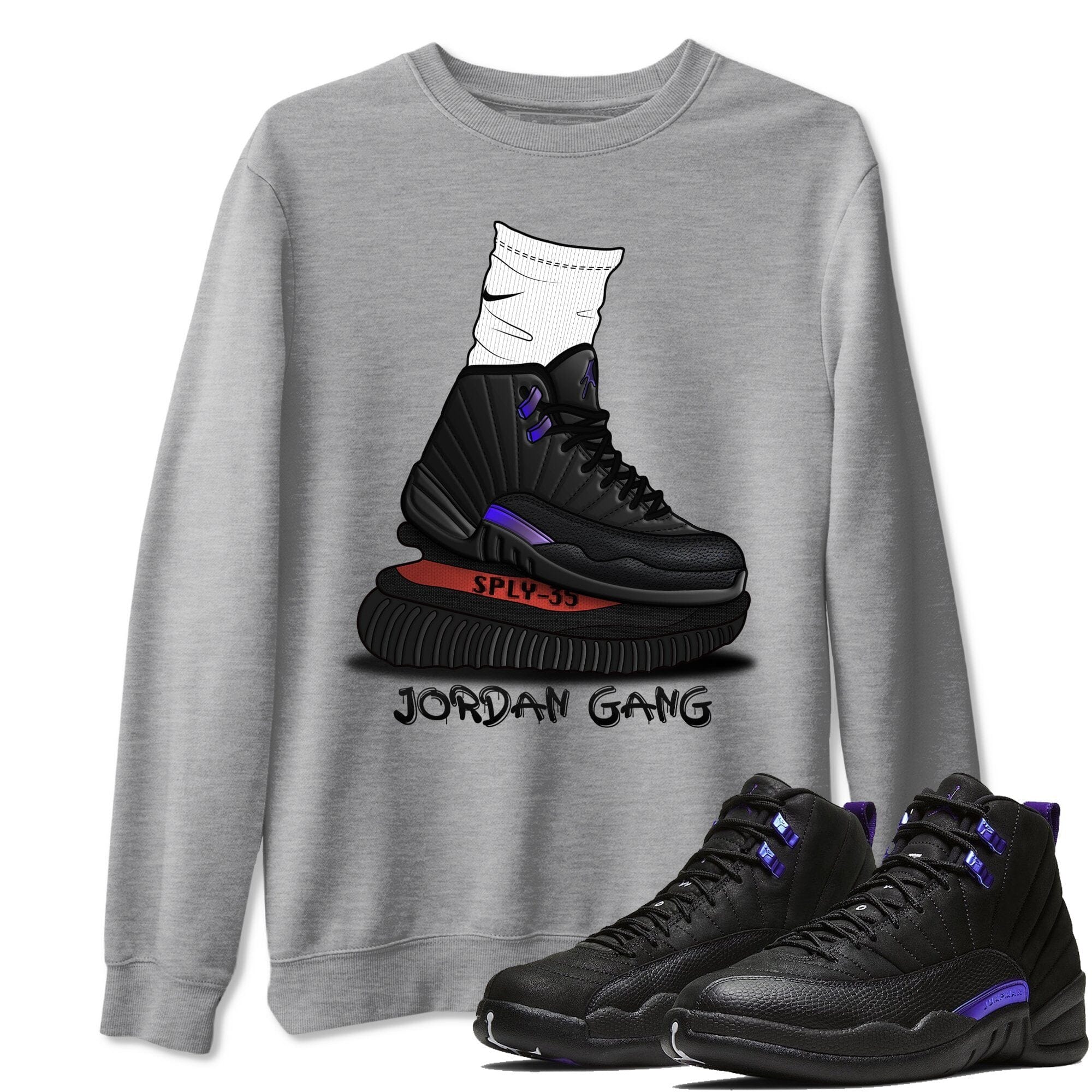 Jordan 12 Dark Concord Shirt To Match Jordans Jordan Gang Sneaker Tees Jordan 12 Dark Concord Drip Gear Zone Sneaker Matching Clothing Unisex Shirts