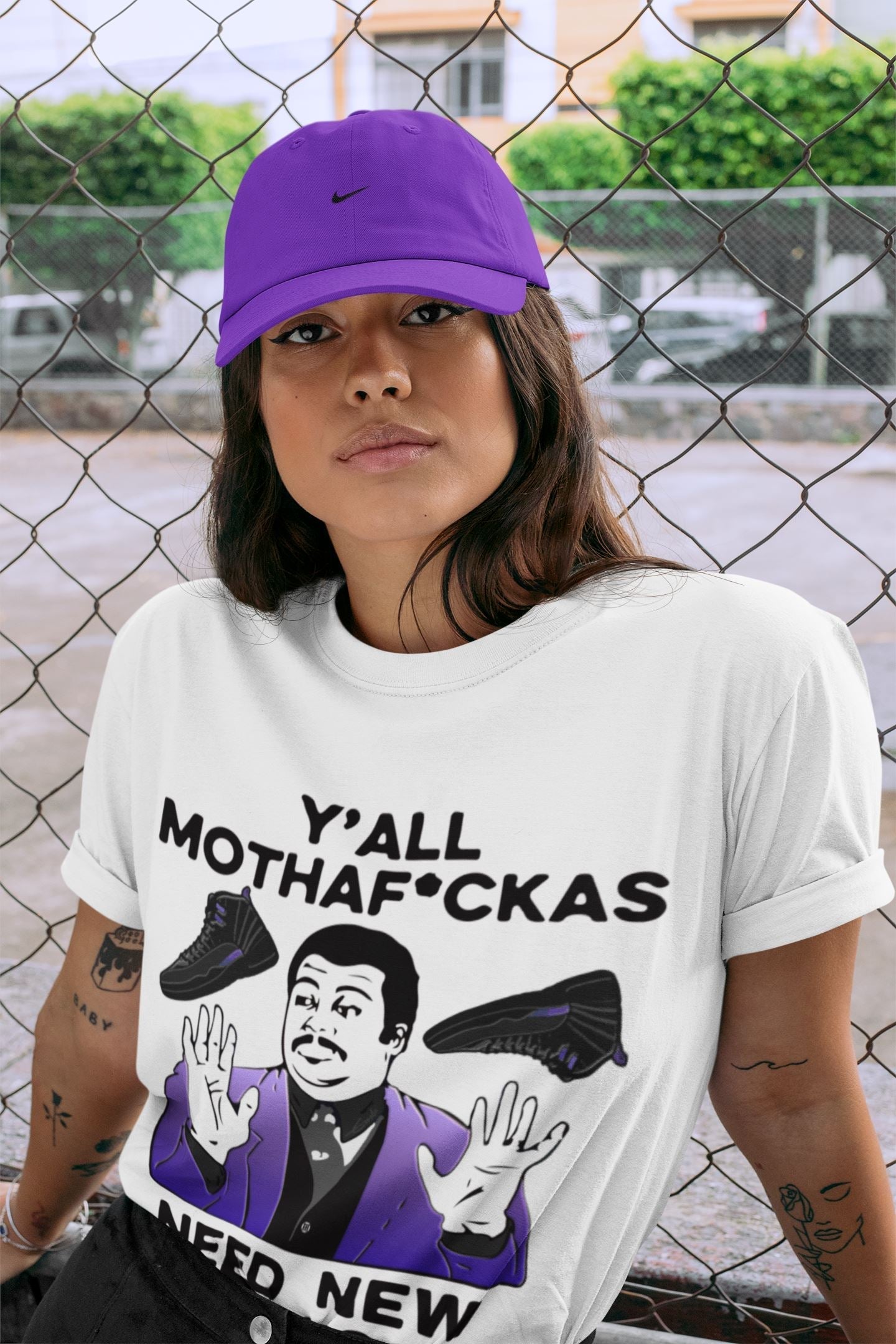 Jordan 12 Dark Concord Shirt To Match Jordans Y'all Need New Kicks Sneaker Tees Jordan 12 Dark Concord Drip Gear Zone Sneaker Matching Clothing Unisex Shirts