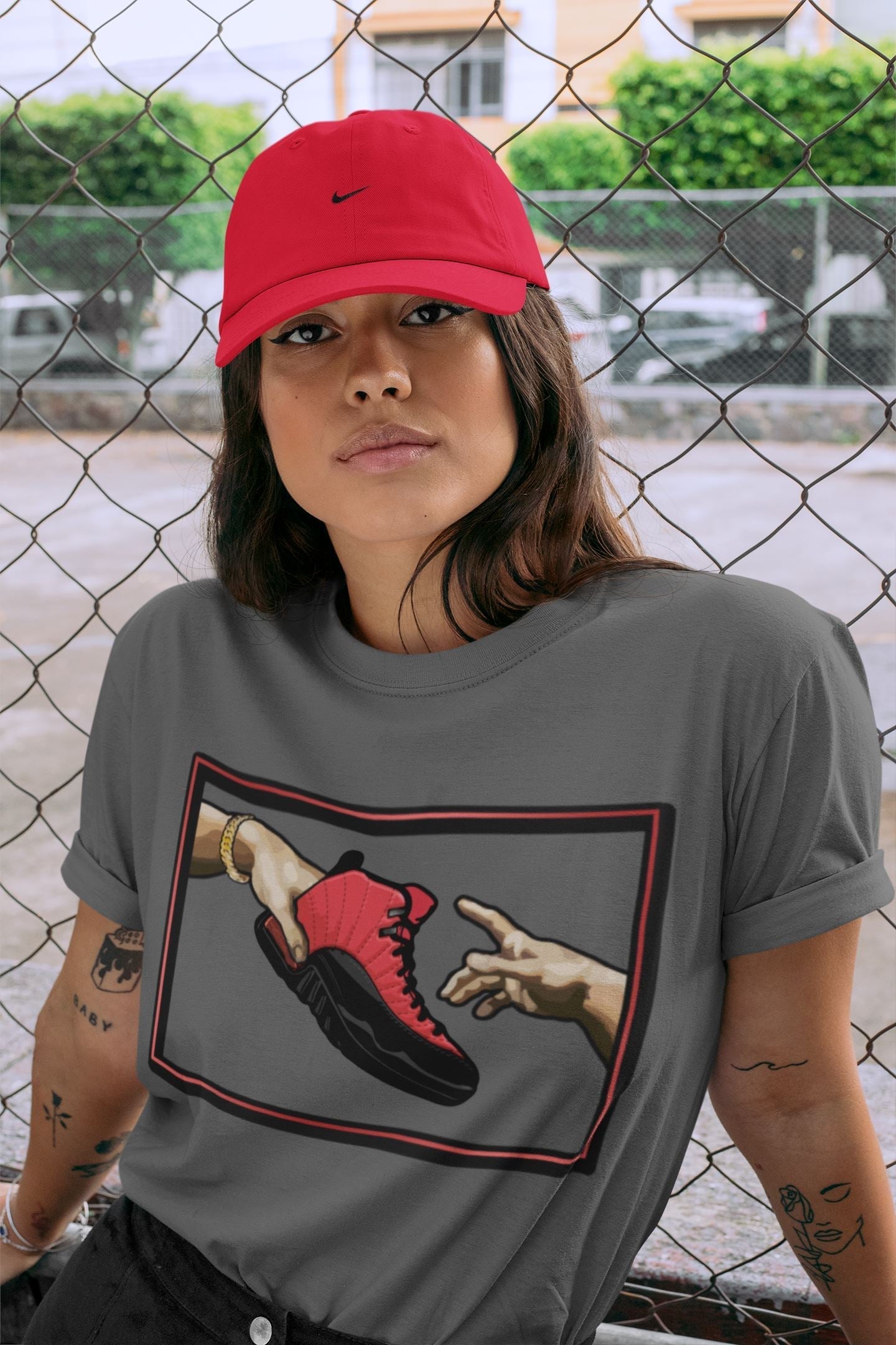 Jordan 12 Reverse Flu Game Shirt To Match Jordans Adam's Creation Sneaker Tees Jordan 12 Reverse Flu Game Drip Gear Zone Sneaker Matching Clothing Unisex Shirts