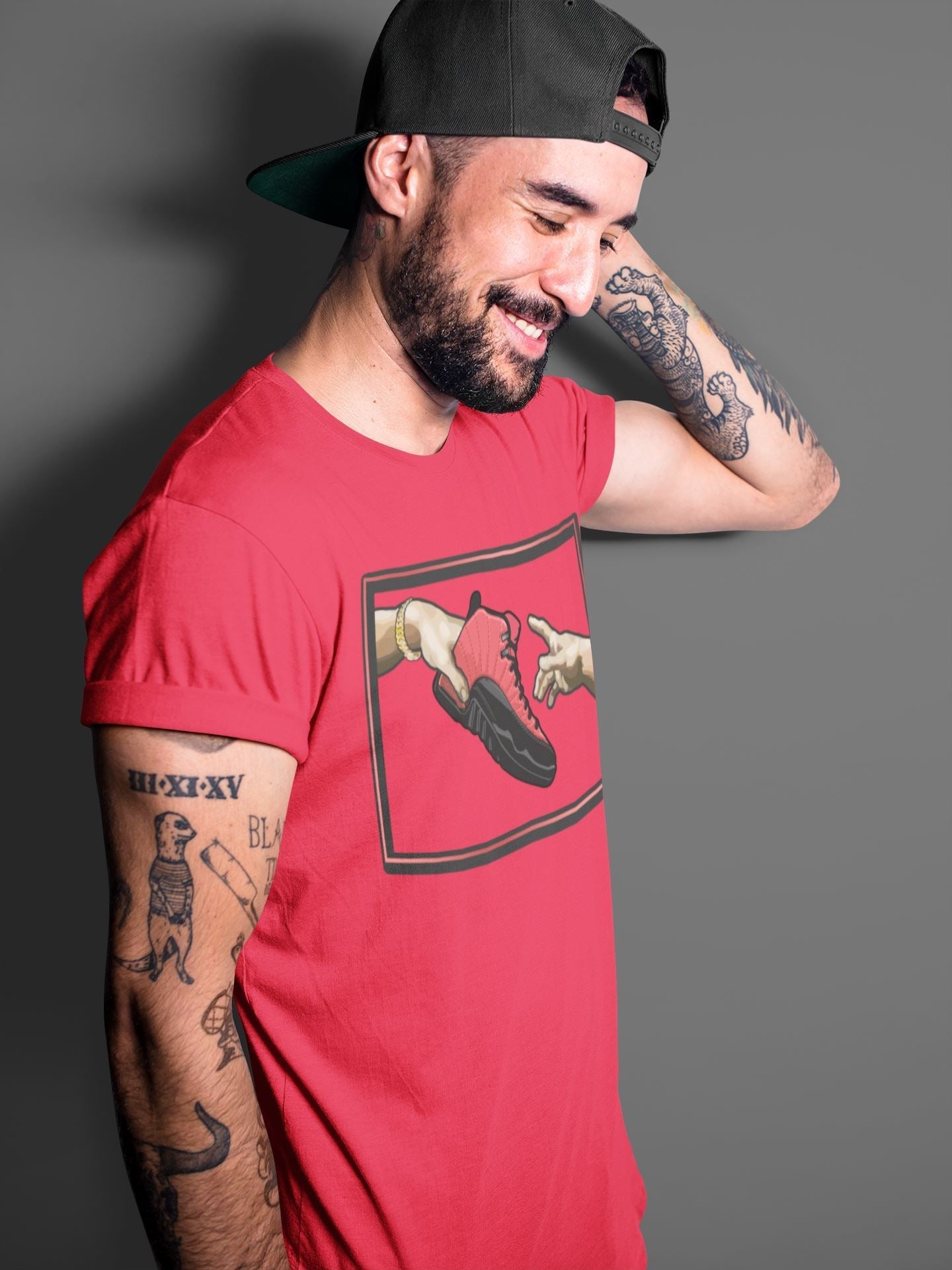 Jordan 12 Reverse Flu Game Shirt To Match Jordans Adam's Creation Sneaker Tees Jordan 12 Reverse Flu Game Drip Gear Zone Sneaker Matching Clothing Unisex Shirts