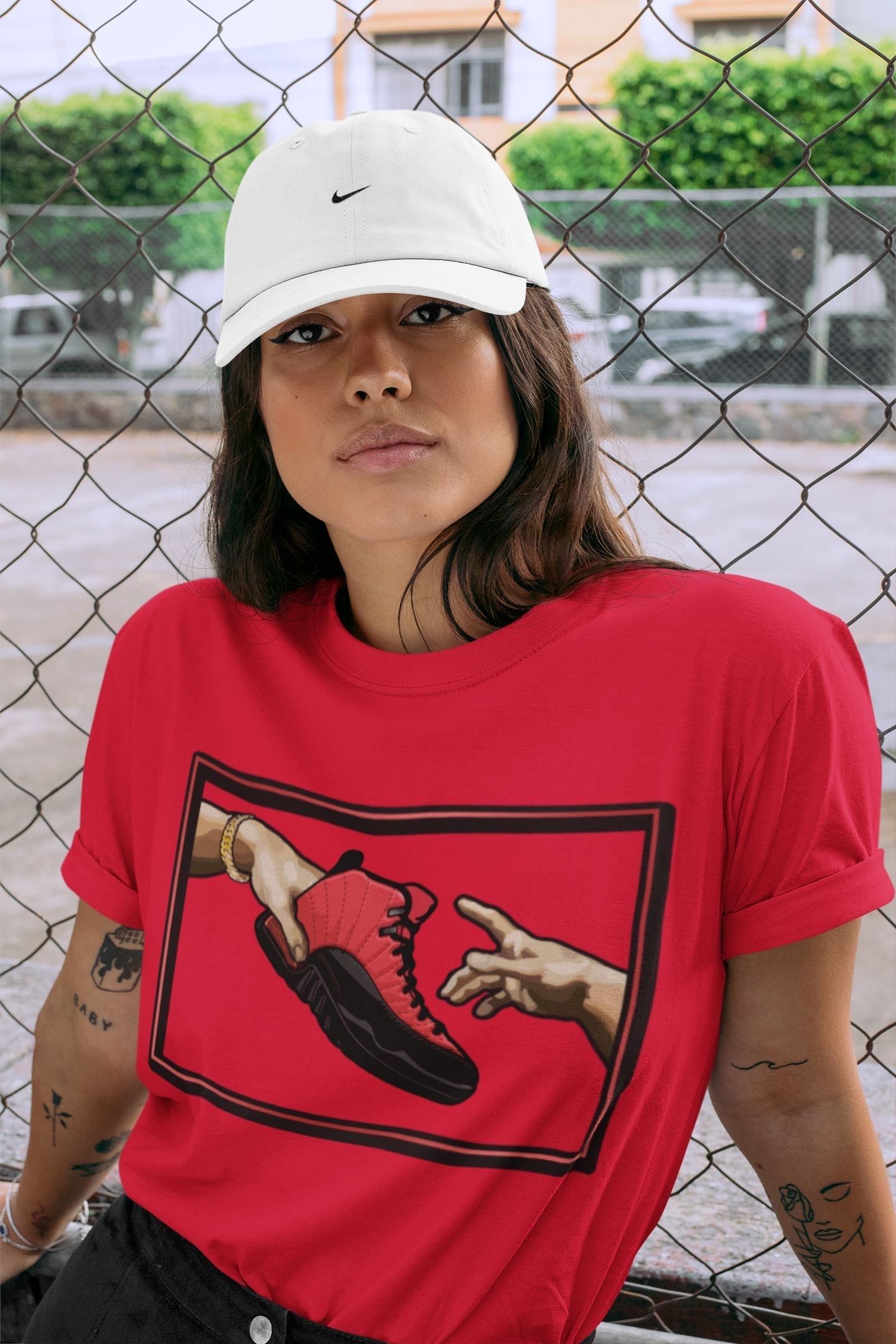 Jordan 12 Reverse Flu Game Shirt To Match Jordans Adam's Creation Sneaker Tees Jordan 12 Reverse Flu Game Drip Gear Zone Sneaker Matching Clothing Unisex Shirts