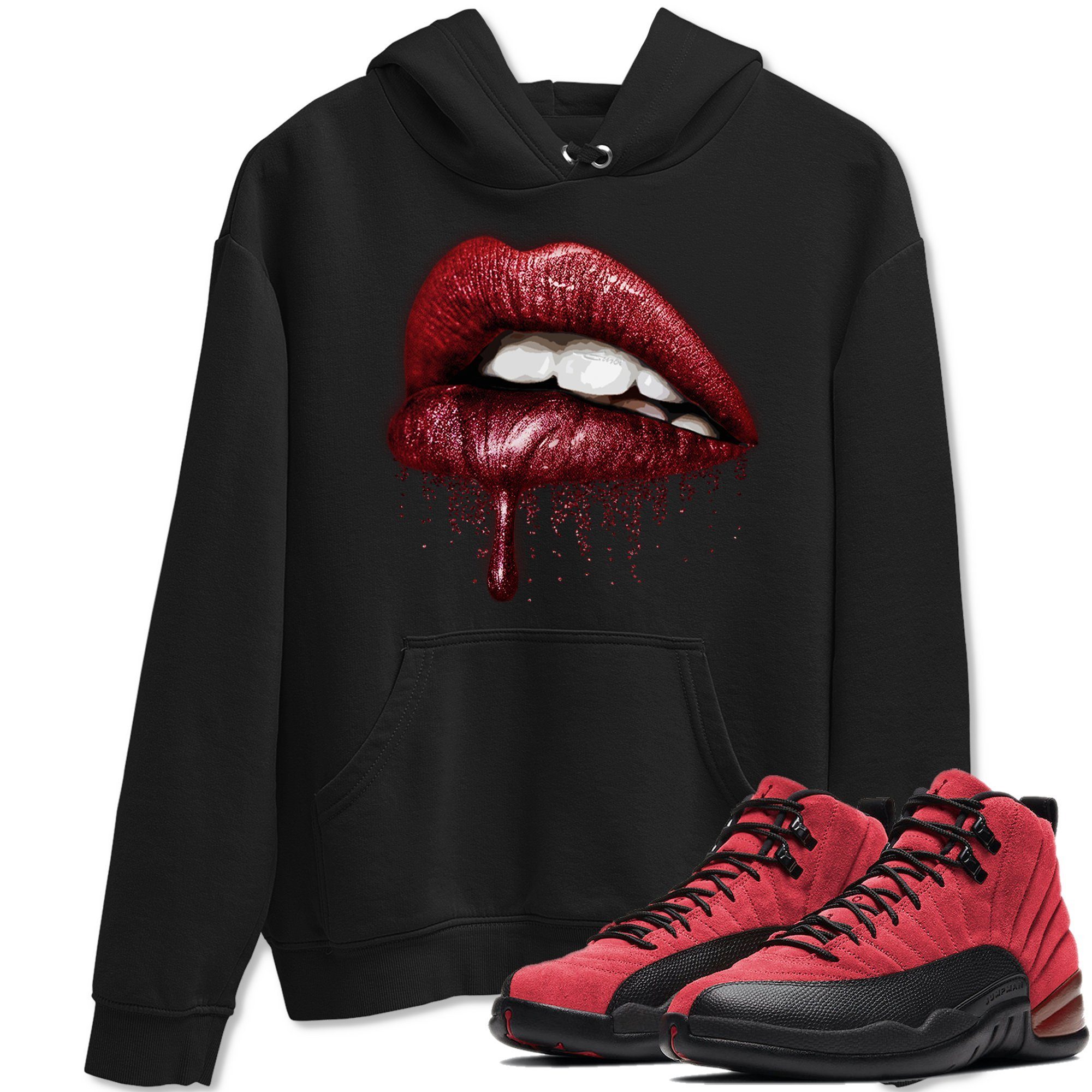 Jordan 12 Reverse Flu Game Shirt To Match Jordans Dripping Lips Sneaker Tees Jordan 12 Reverse Flu Game Drip Gear Zone Sneaker Matching Clothing Unisex Shirts