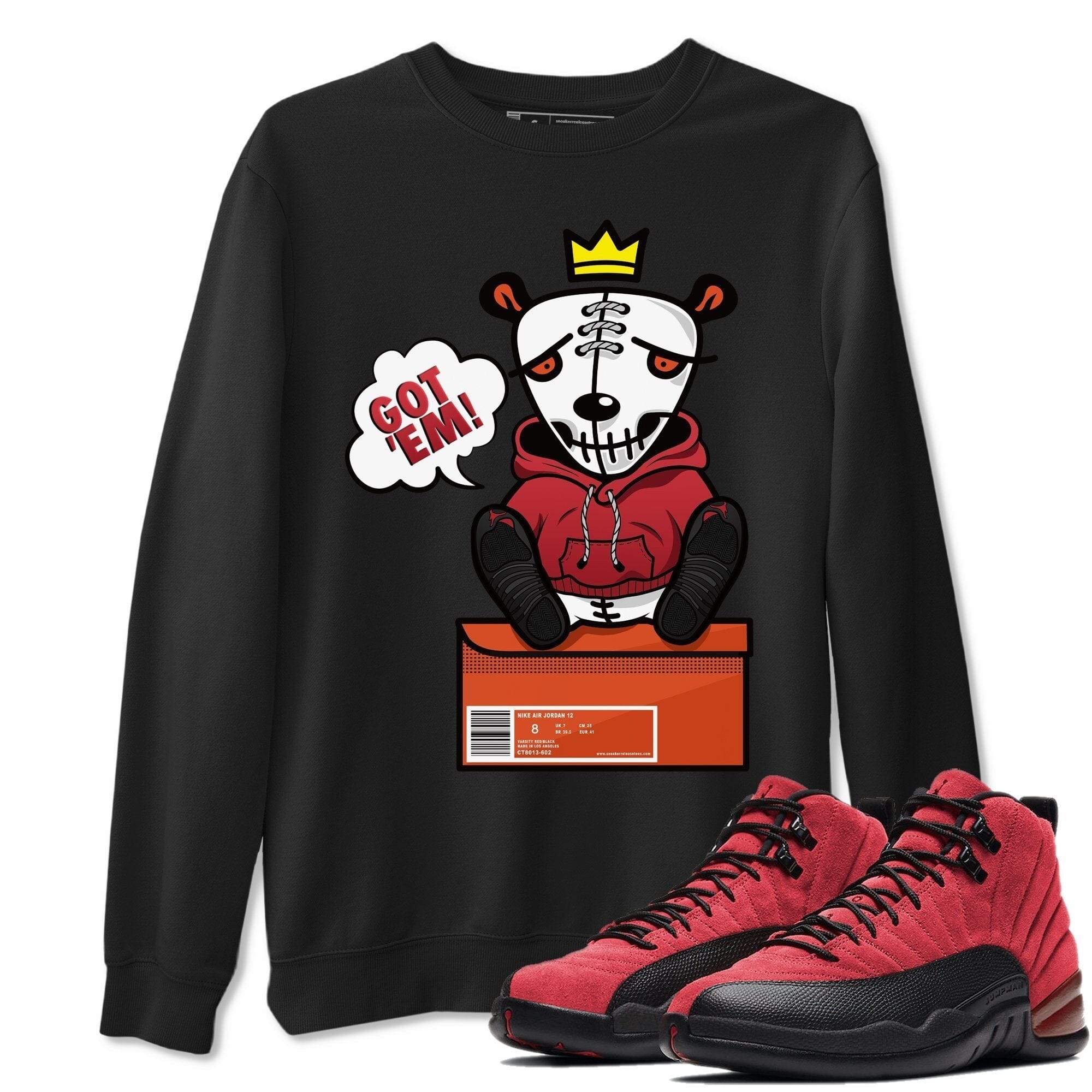 Jordan 12 Reverse Flu Game Shirt To Match Jordans Got Em Sneaker Tees Jordan 12 Reverse Flu Game Drip Gear Zone Sneaker Matching Clothing Unisex Shirts