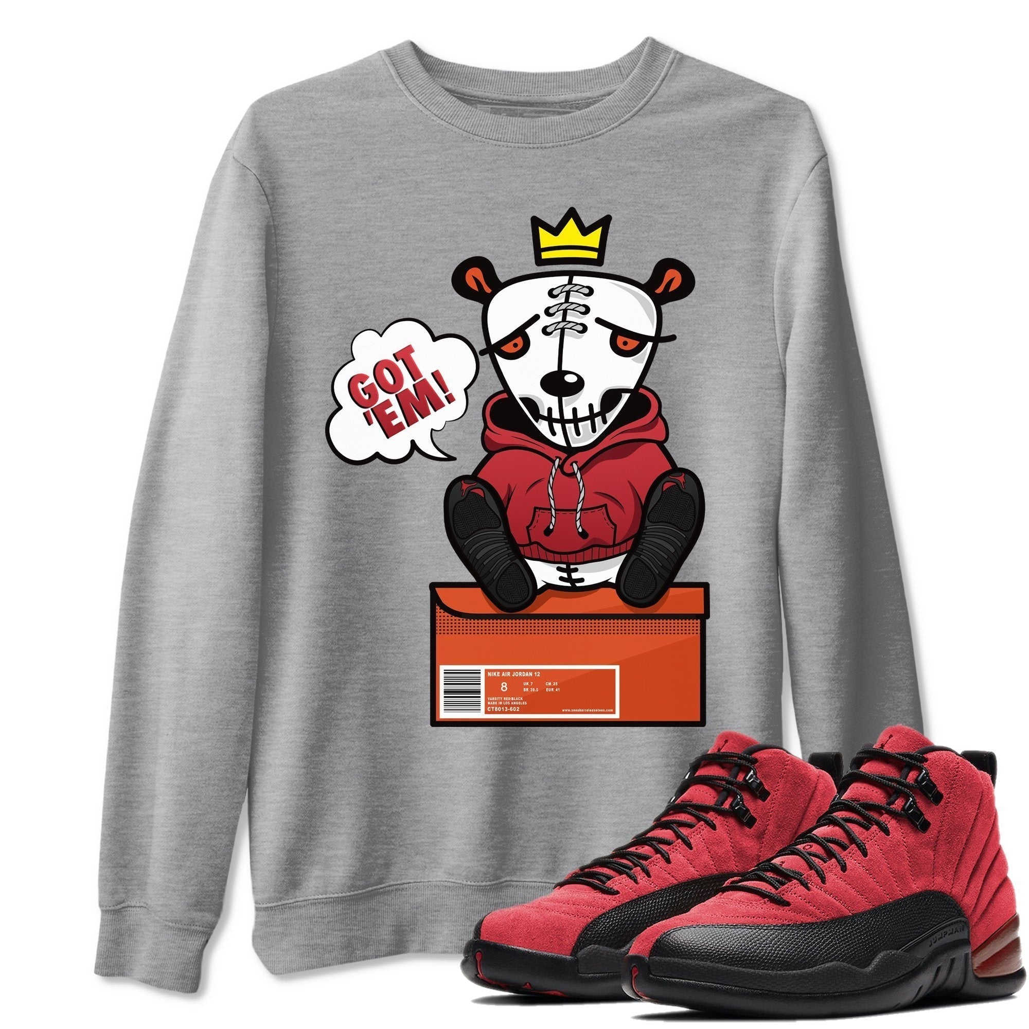 Jordan 12 Reverse Flu Game Shirt To Match Jordans Got Em Sneaker Tees Jordan 12 Reverse Flu Game Drip Gear Zone Sneaker Matching Clothing Unisex Shirts