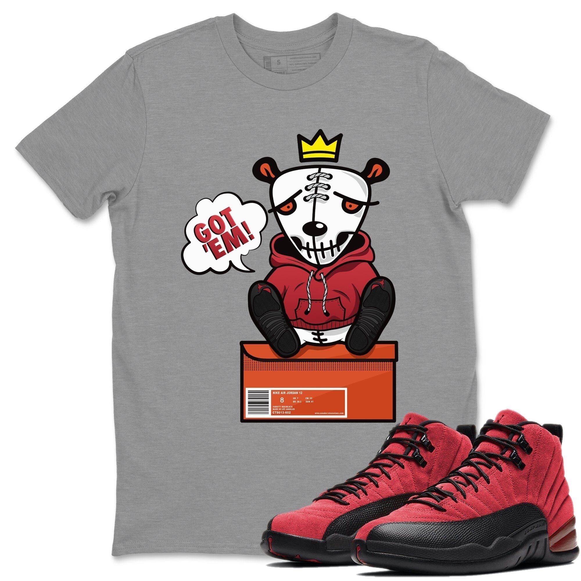 Jordan 12 Reverse Flu Game Shirt To Match Jordans Got Em Sneaker Tees Jordan 12 Reverse Flu Game Drip Gear Zone Sneaker Matching Clothing Unisex Shirts