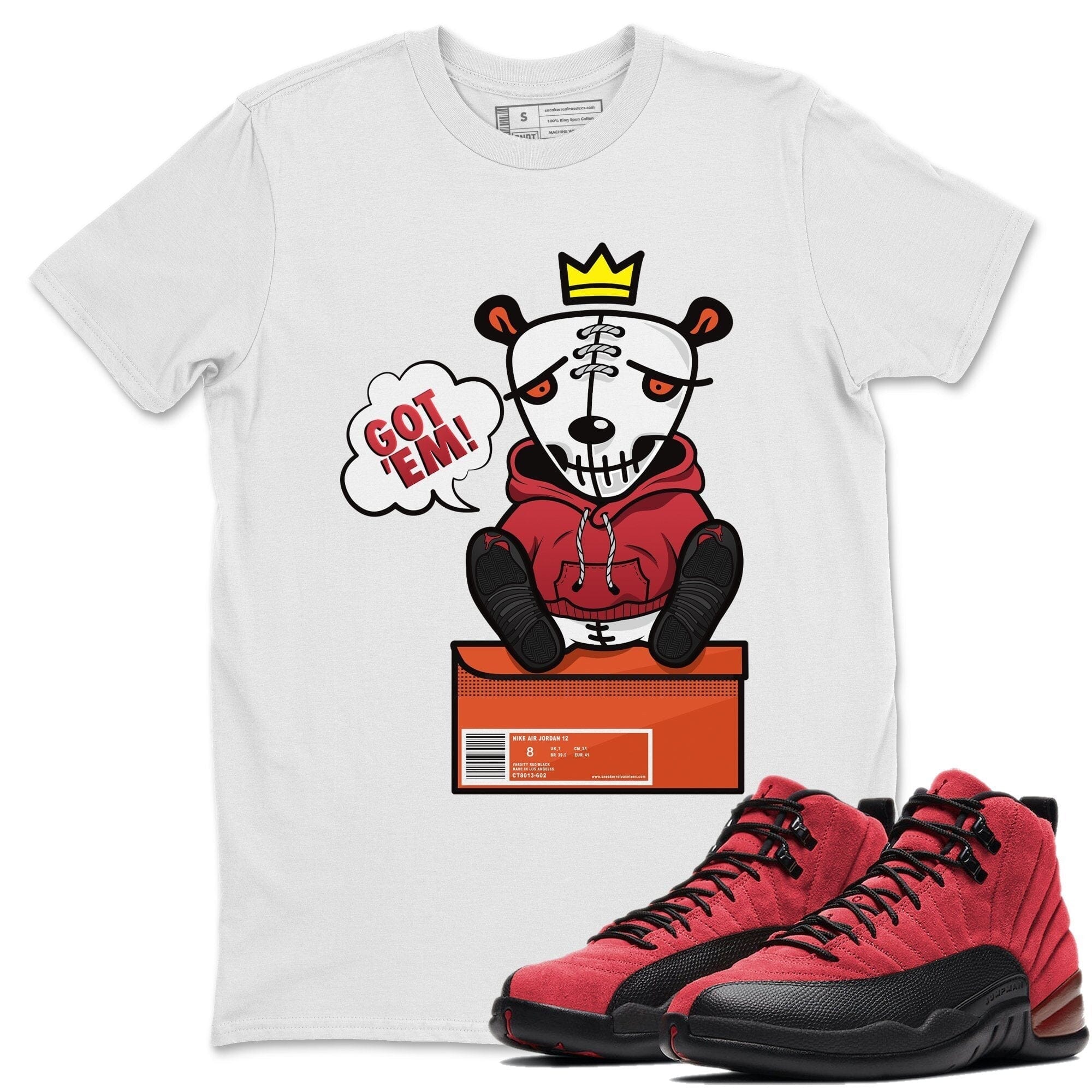 Jordan 12 Reverse Flu Game Shirt To Match Jordans Got Em Sneaker Tees Jordan 12 Reverse Flu Game Drip Gear Zone Sneaker Matching Clothing Unisex Shirts