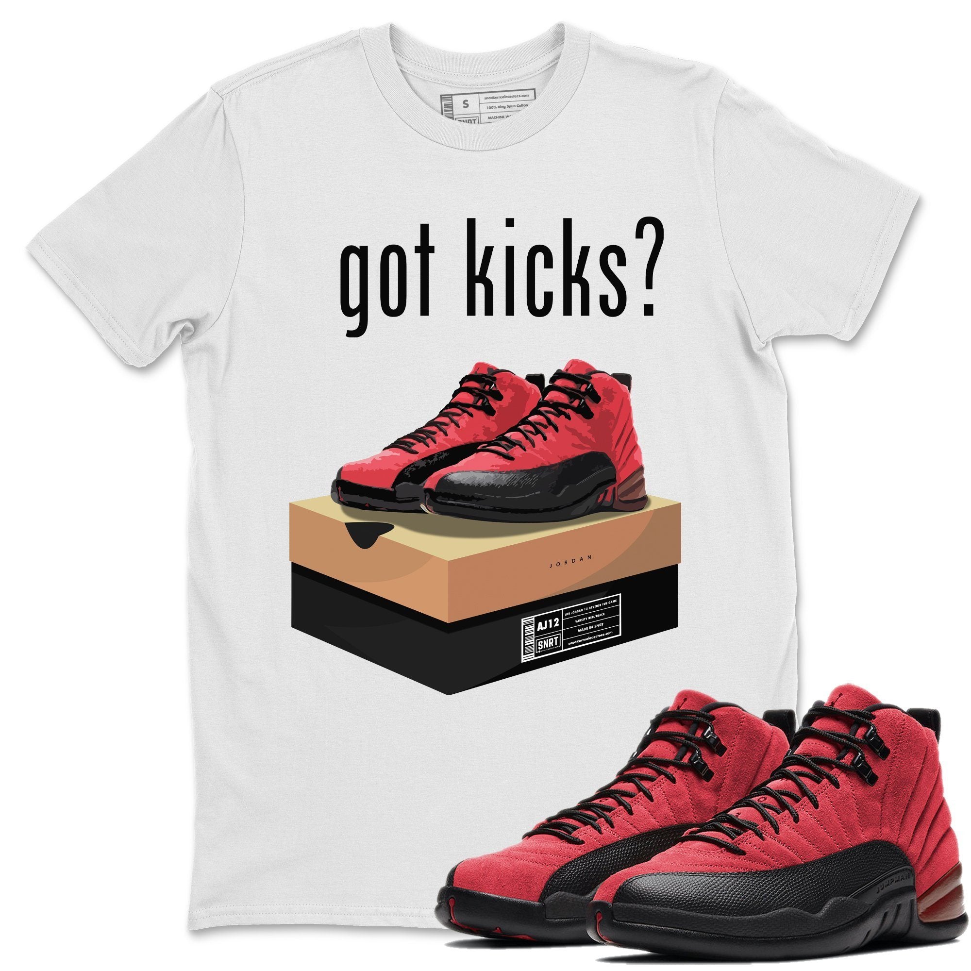 Jordan 12 Reverse Flu Game Shirt To Match Jordans Got Kicks Sneaker Tees Jordan 12 Reverse Flu Game Drip Gear Zone Sneaker Matching Clothing Unisex Shirts