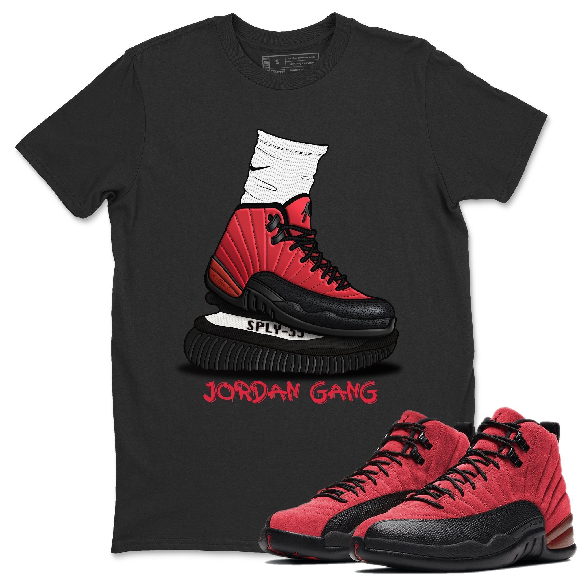 Jordan 12 Reverse Flu Game Shirt To Match Jordans Jordan Gang Sneaker Tees Jordan 12 Reverse Flu Game Drip Gear Zone Sneaker Matching Clothing Unisex Shirts