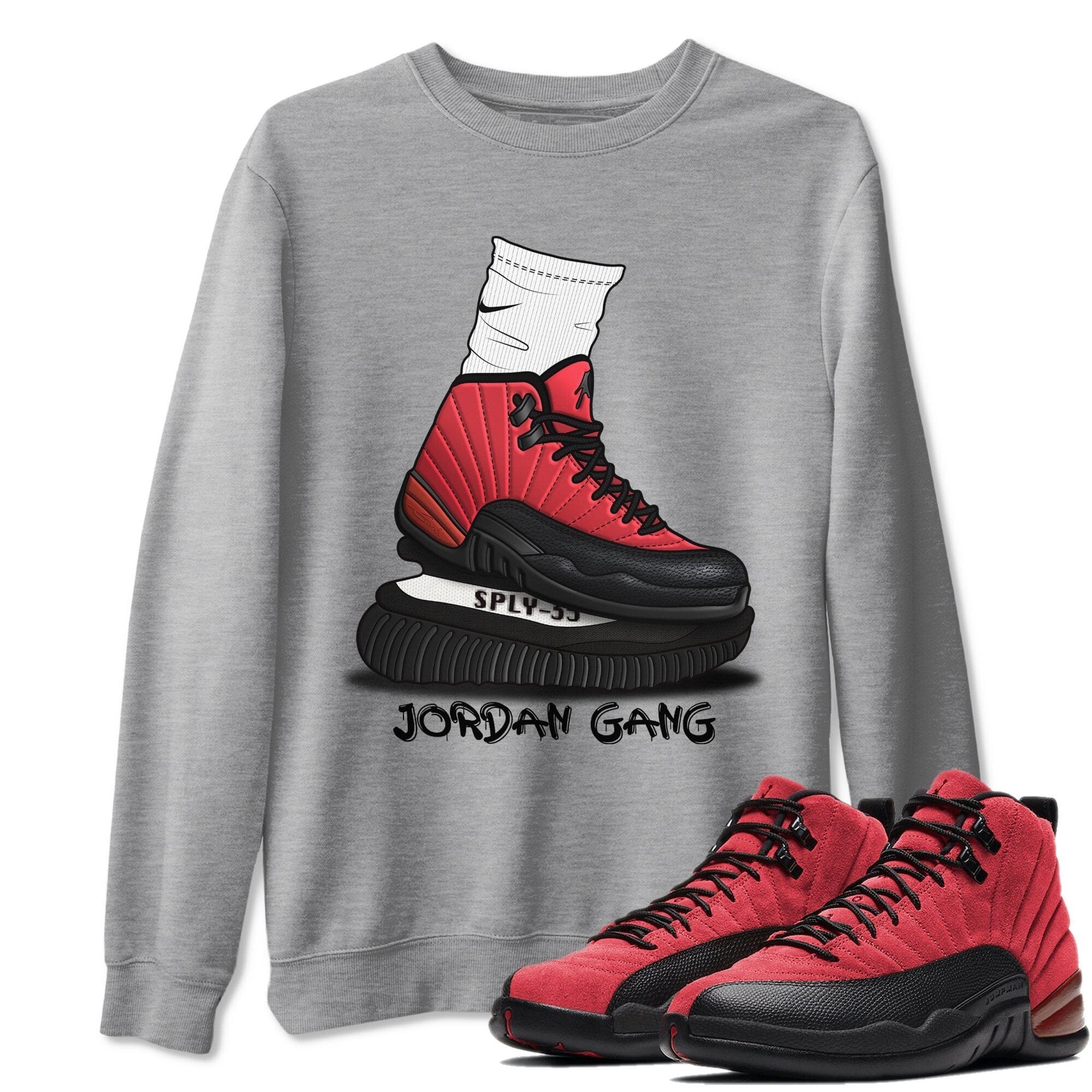 Jordan 12 Reverse Flu Game Shirt To Match Jordans Jordan Gang Sneaker Tees Jordan 12 Reverse Flu Game Drip Gear Zone Sneaker Matching Clothing Unisex Shirts