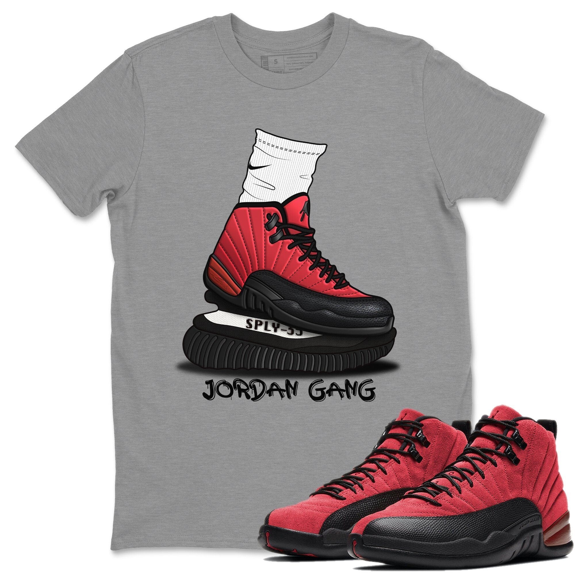 Jordan 12 Reverse Flu Game Shirt To Match Jordans Jordan Gang Sneaker Tees Jordan 12 Reverse Flu Game Drip Gear Zone Sneaker Matching Clothing Unisex Shirts