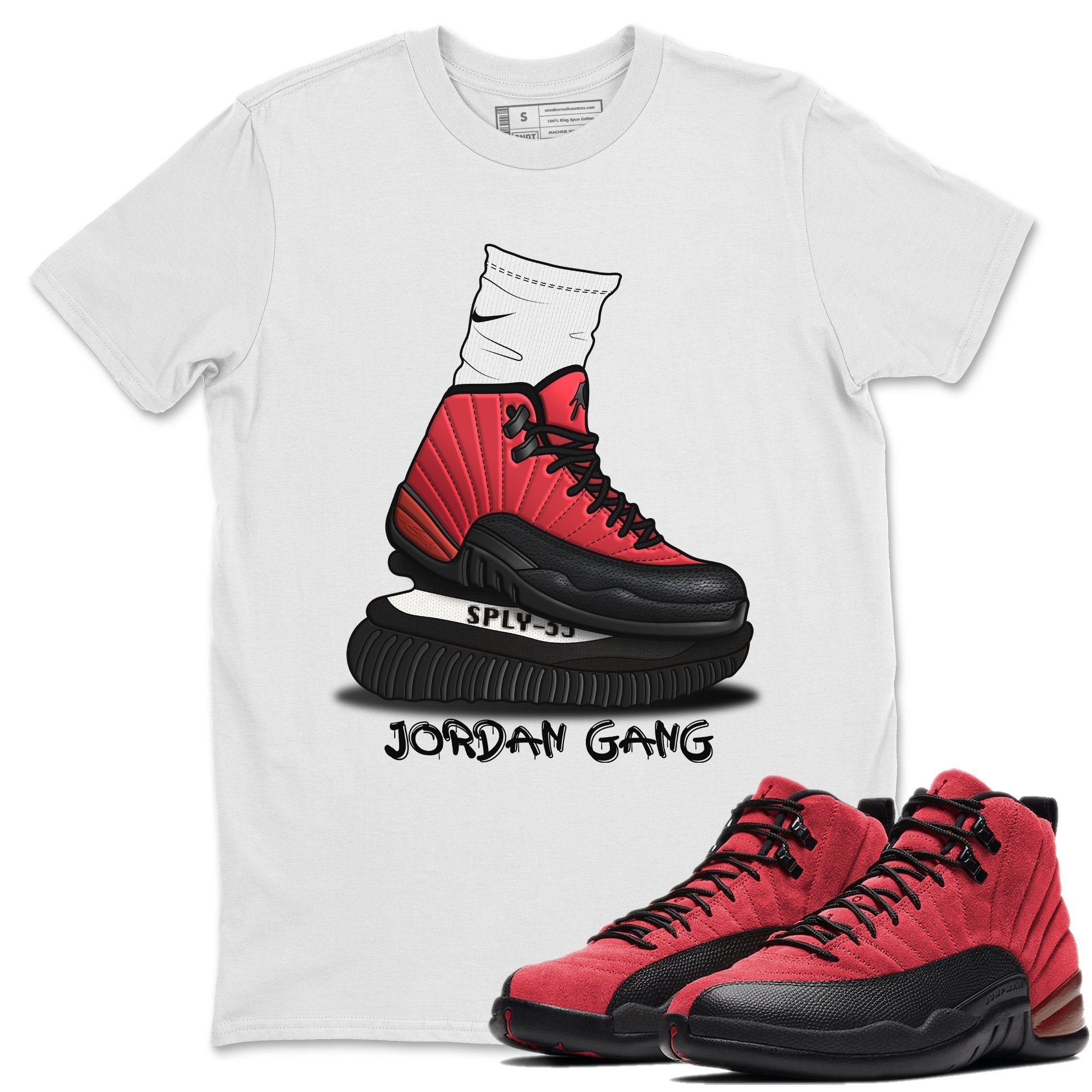 Jordan 12 Reverse Flu Game Shirt To Match Jordans Jordan Gang Sneaker Tees Jordan 12 Reverse Flu Game Drip Gear Zone Sneaker Matching Clothing Unisex Shirts