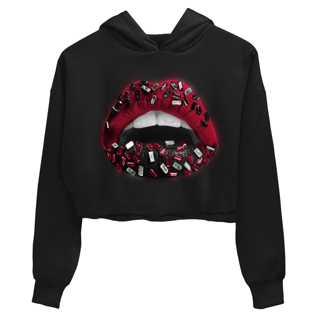 Jordan 12 Reverse Flu Game Sneaker Matching T-Shirt Lips Jewel Sneaker Tees Jordan 12 Reverse Flu Game Sneaker Release Tees Women's Shirts