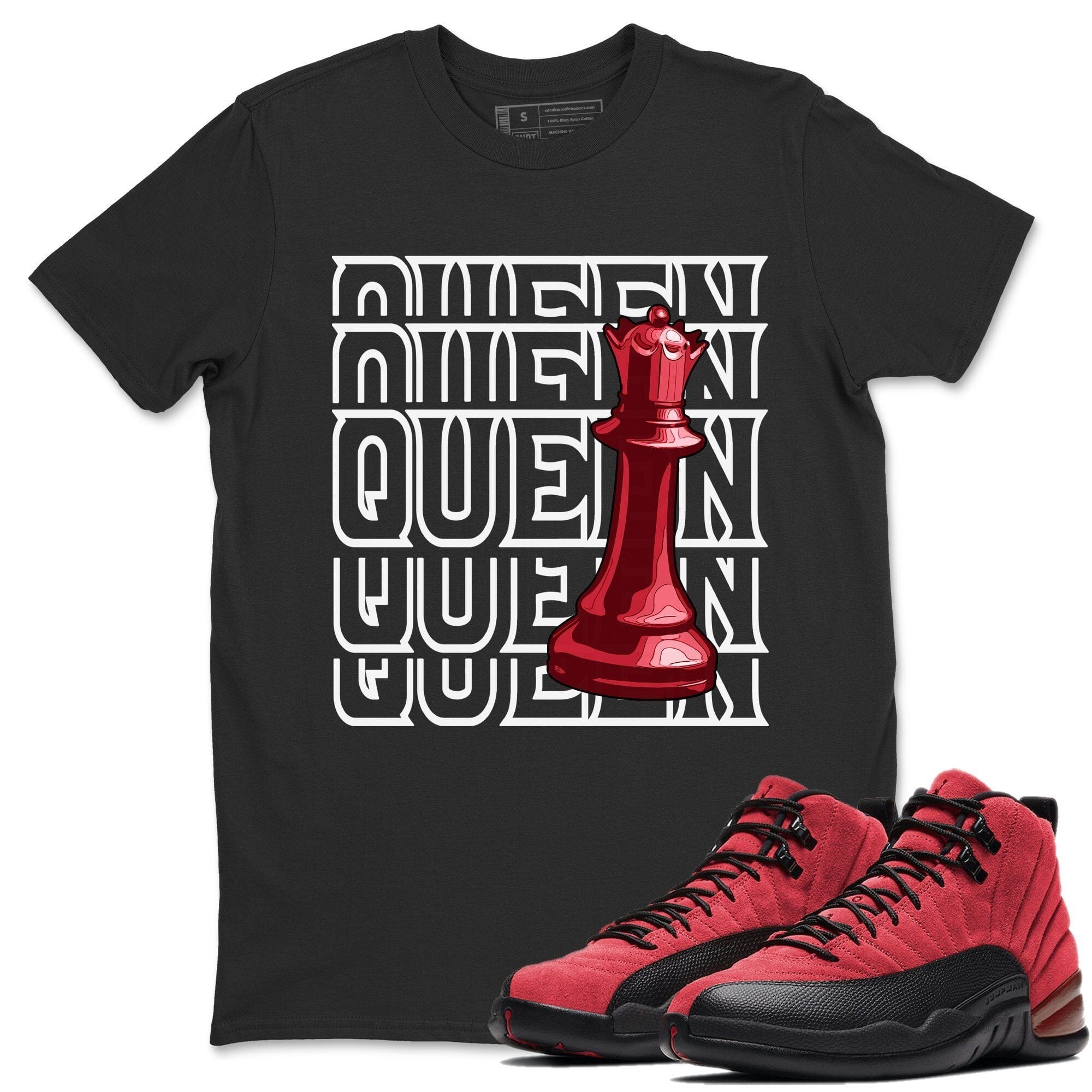 Jordan 12 Reverse Flu Game Shirt To Match Jordans Queen Sneaker Tees Jordan 12 Reverse Flu Game Drip Gear Zone Sneaker Matching Clothing Unisex Shirts