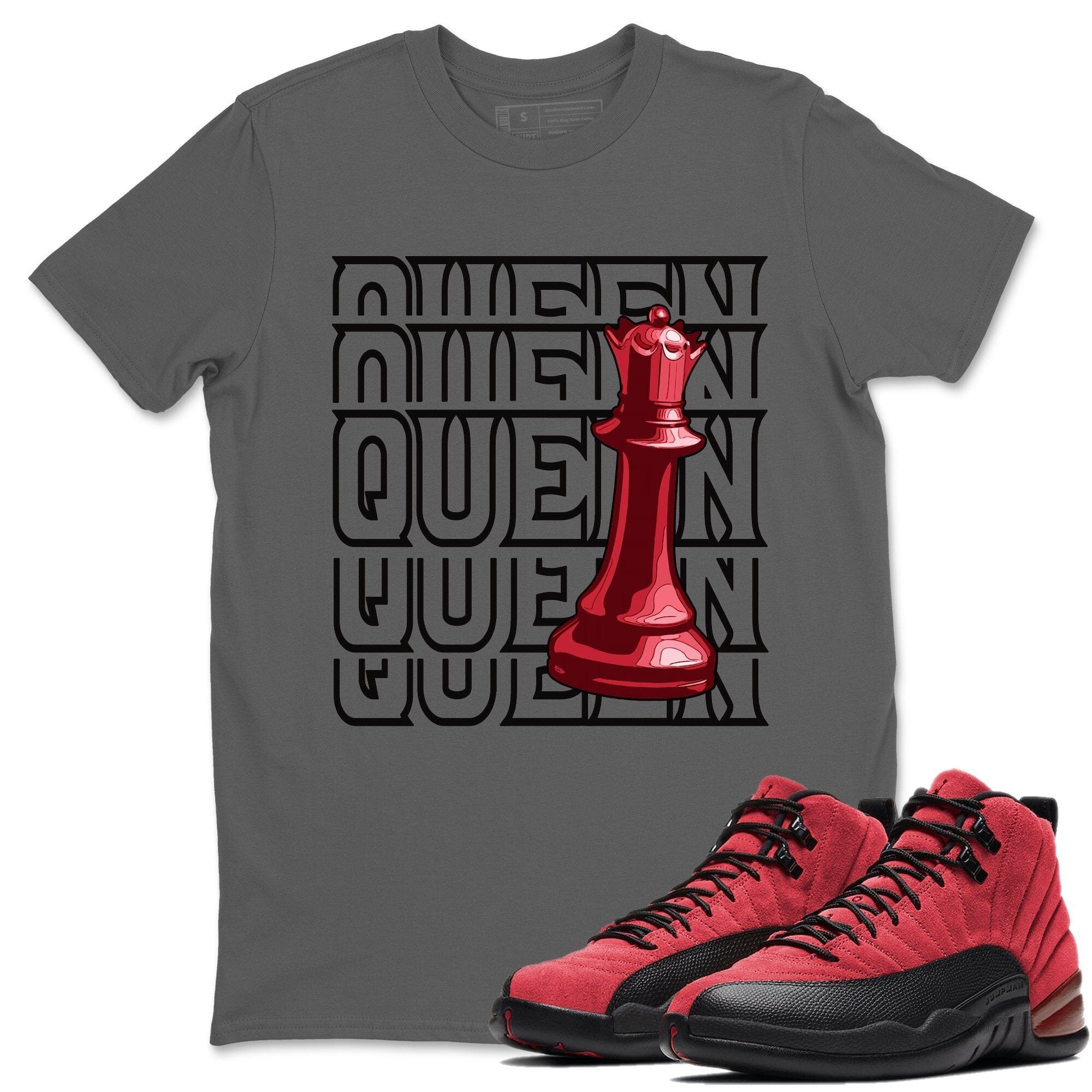 Jordan 12 Reverse Flu Game Shirt To Match Jordans Queen Sneaker Tees Jordan 12 Reverse Flu Game Drip Gear Zone Sneaker Matching Clothing Unisex Shirts