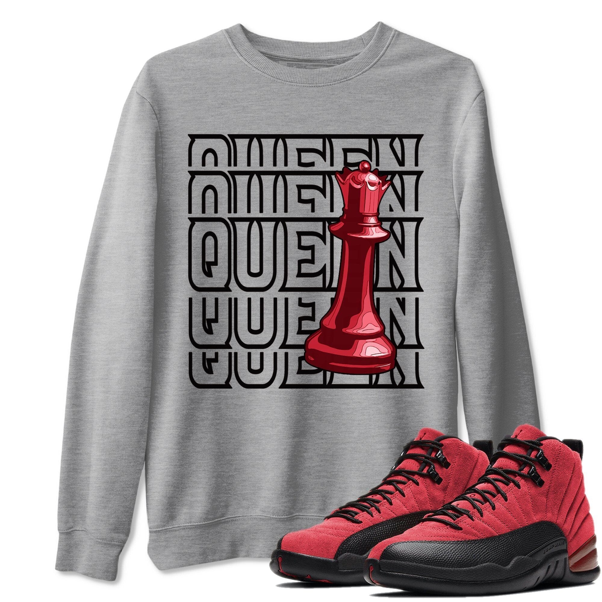 Jordan 12 Reverse Flu Game Shirt To Match Jordans Queen Sneaker Tees Jordan 12 Reverse Flu Game Drip Gear Zone Sneaker Matching Clothing Unisex Shirts