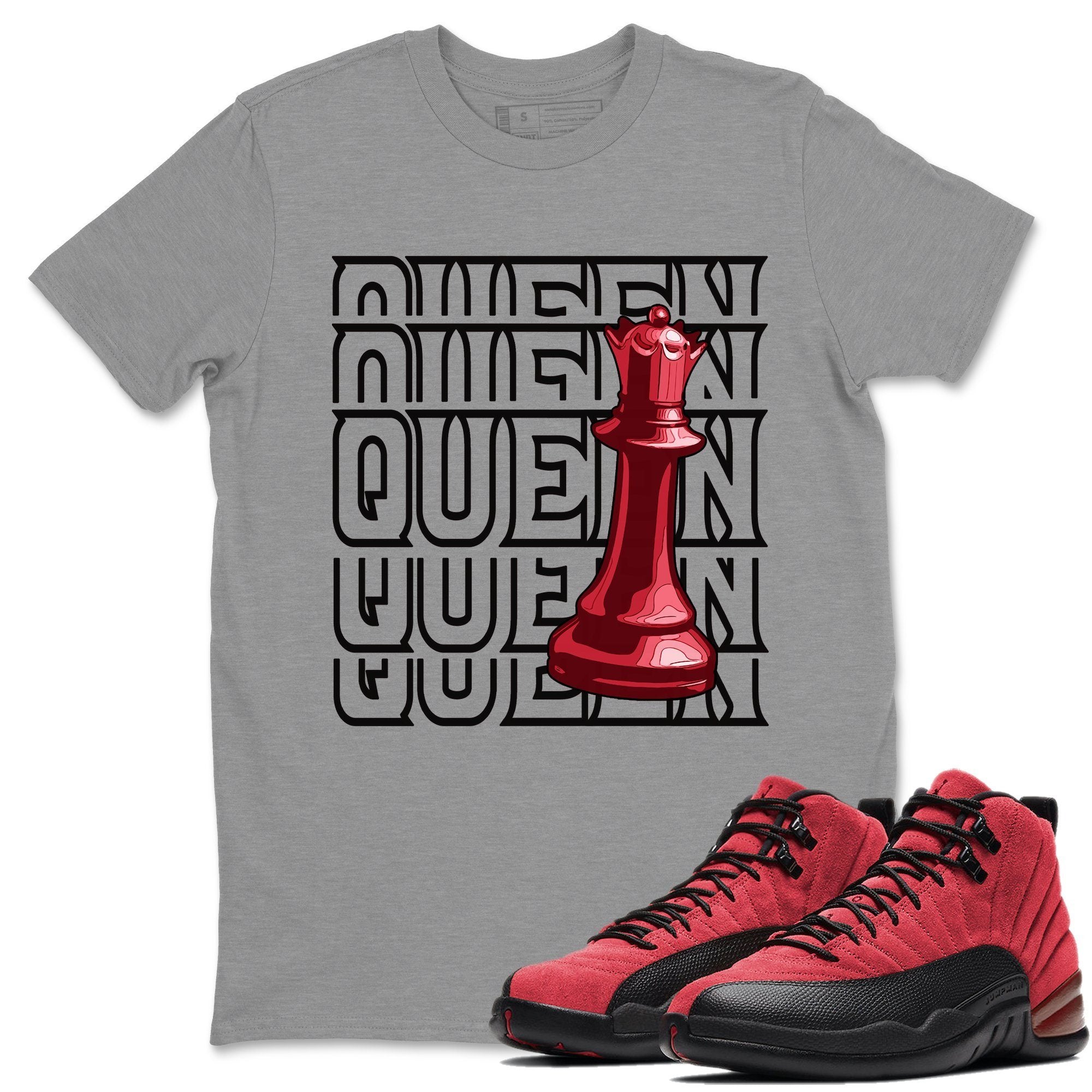 Jordan 12 Reverse Flu Game Shirt To Match Jordans Queen Sneaker Tees Jordan 12 Reverse Flu Game Drip Gear Zone Sneaker Matching Clothing Unisex Shirts