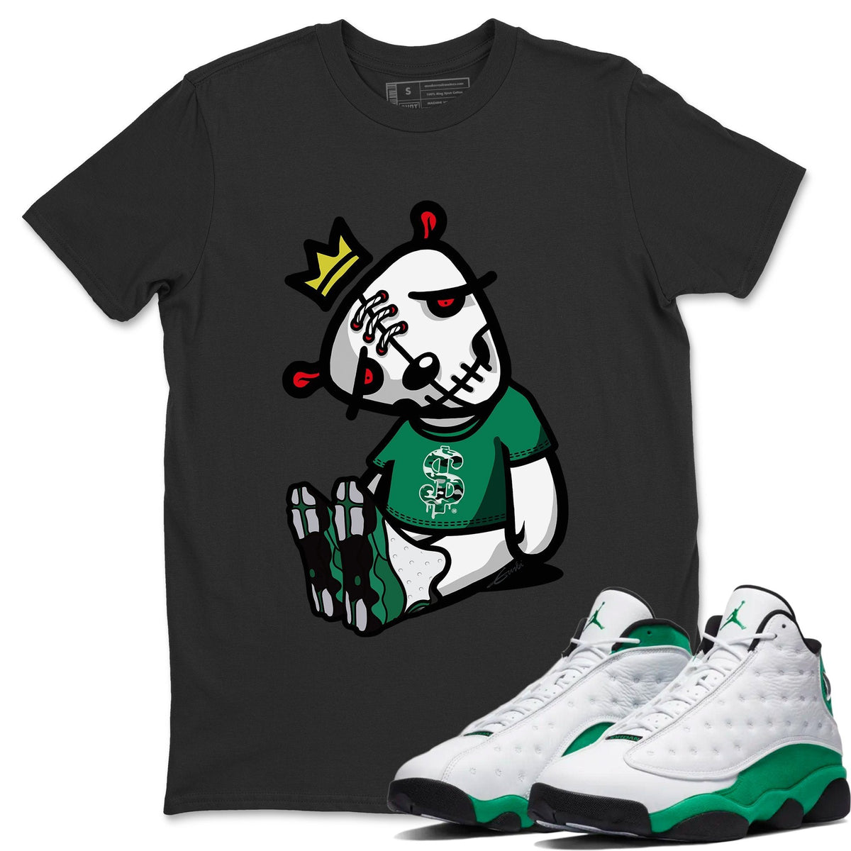 Jordan 13 Lucky Green Shirt To Match Jordans Dead Dolls Sneaker Tees Jordan 13 Lucky Green Drip Gear Zone Sneaker Matching Clothing Unisex Shirts