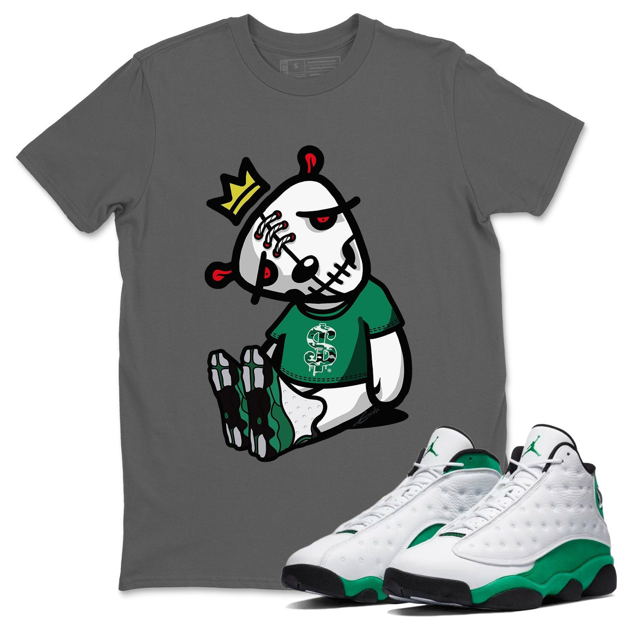 Jordan 13 Lucky Green Shirt To Match Jordans Dead Dolls Sneaker Tees Jordan 13 Lucky Green Drip Gear Zone Sneaker Matching Clothing Unisex Shirts