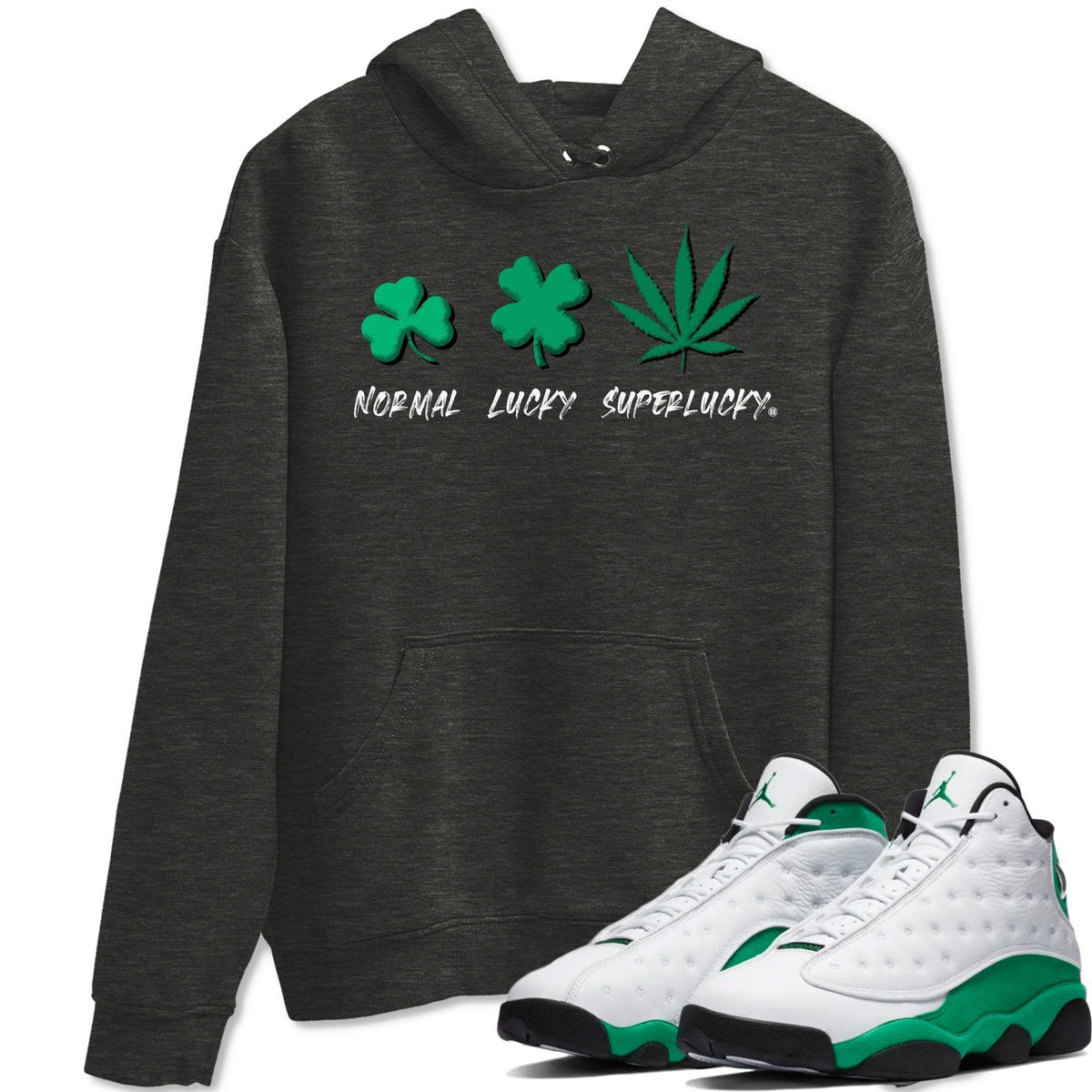 Jordan 13 Lucky Green Shirt To Match Jordans Super Lucky Sneaker Tees Jordan 13 Lucky Green Drip Gear Zone Sneaker Matching Clothing Unisex Shirts