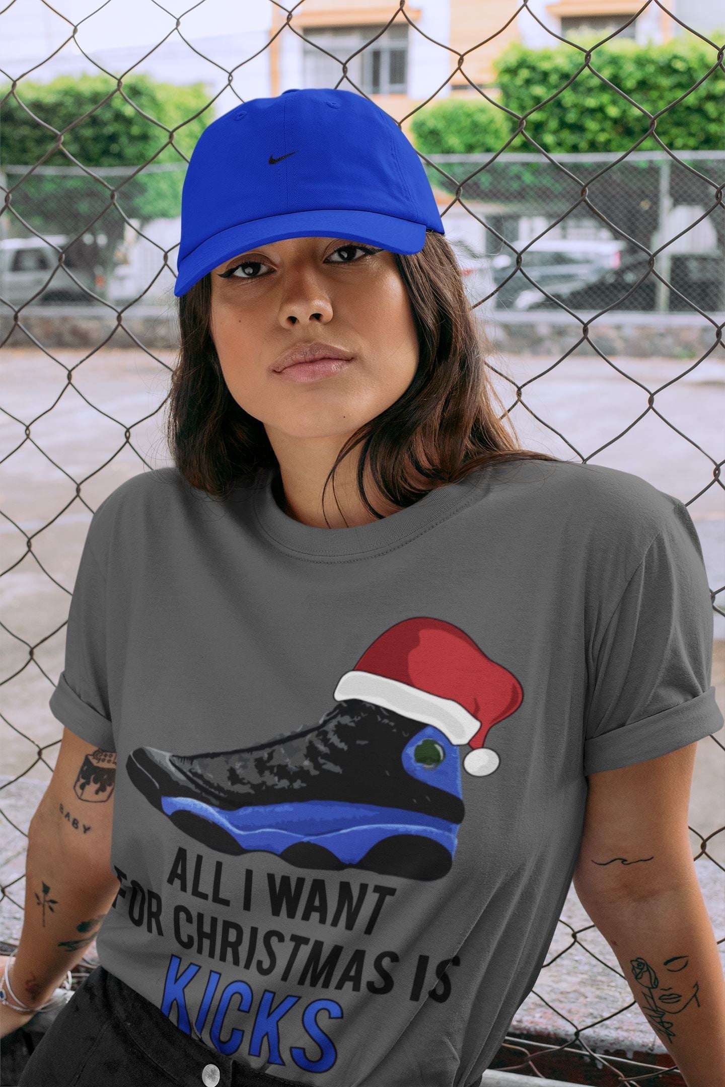 Jordan 13 Hyper Royal Shirt To Match Jordans All i Want For Christmas is Kicks Sneaker Tees Jordan 13 Hyper Royal Drip Gear Zone Sneaker Matching Clothing Unisex Shirts