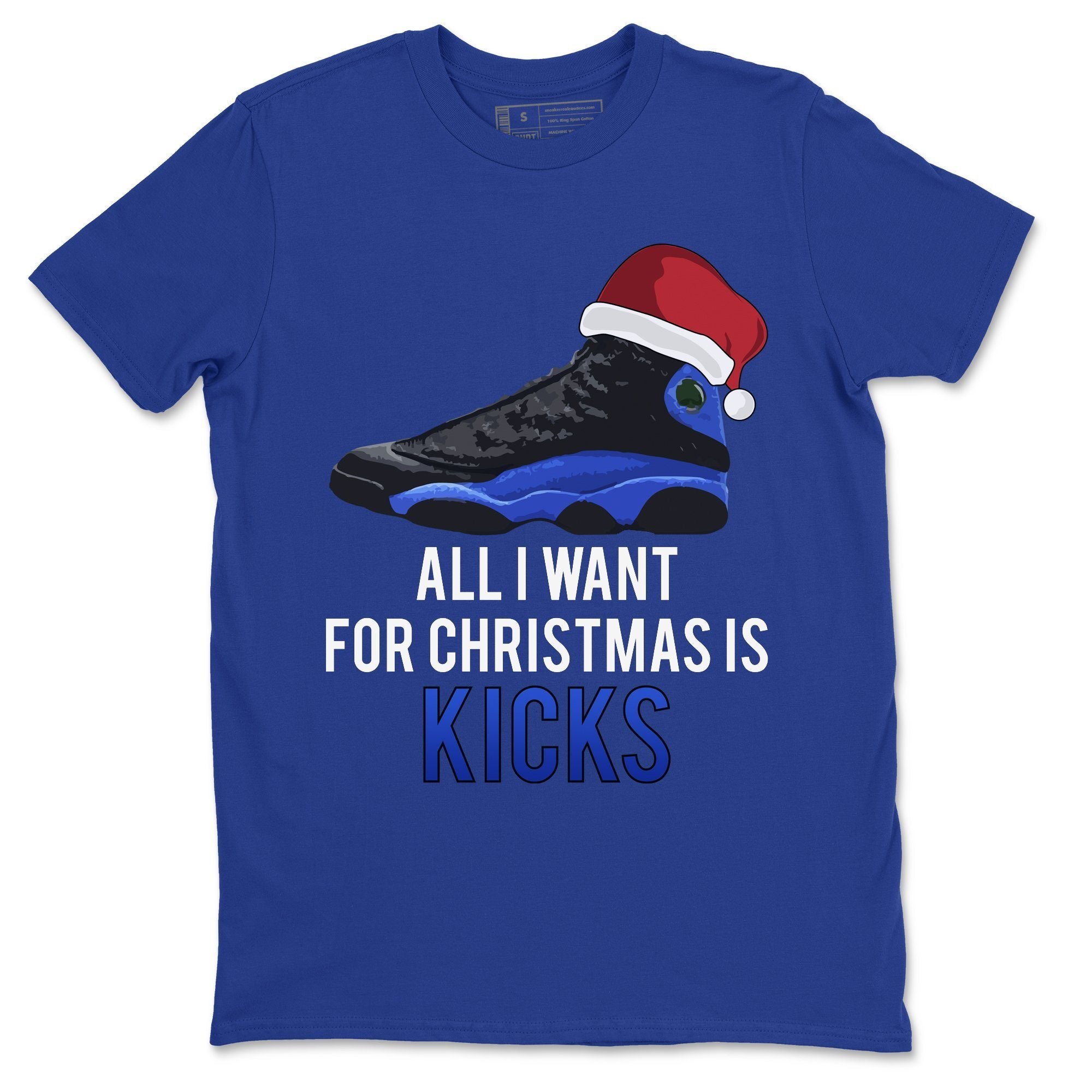 Jordan 13 Hyper Royal Shirt To Match Jordans All i Want For Christmas is Kicks Sneaker Tees Jordan 13 Hyper Royal Drip Gear Zone Sneaker Matching Clothing Unisex Shirts