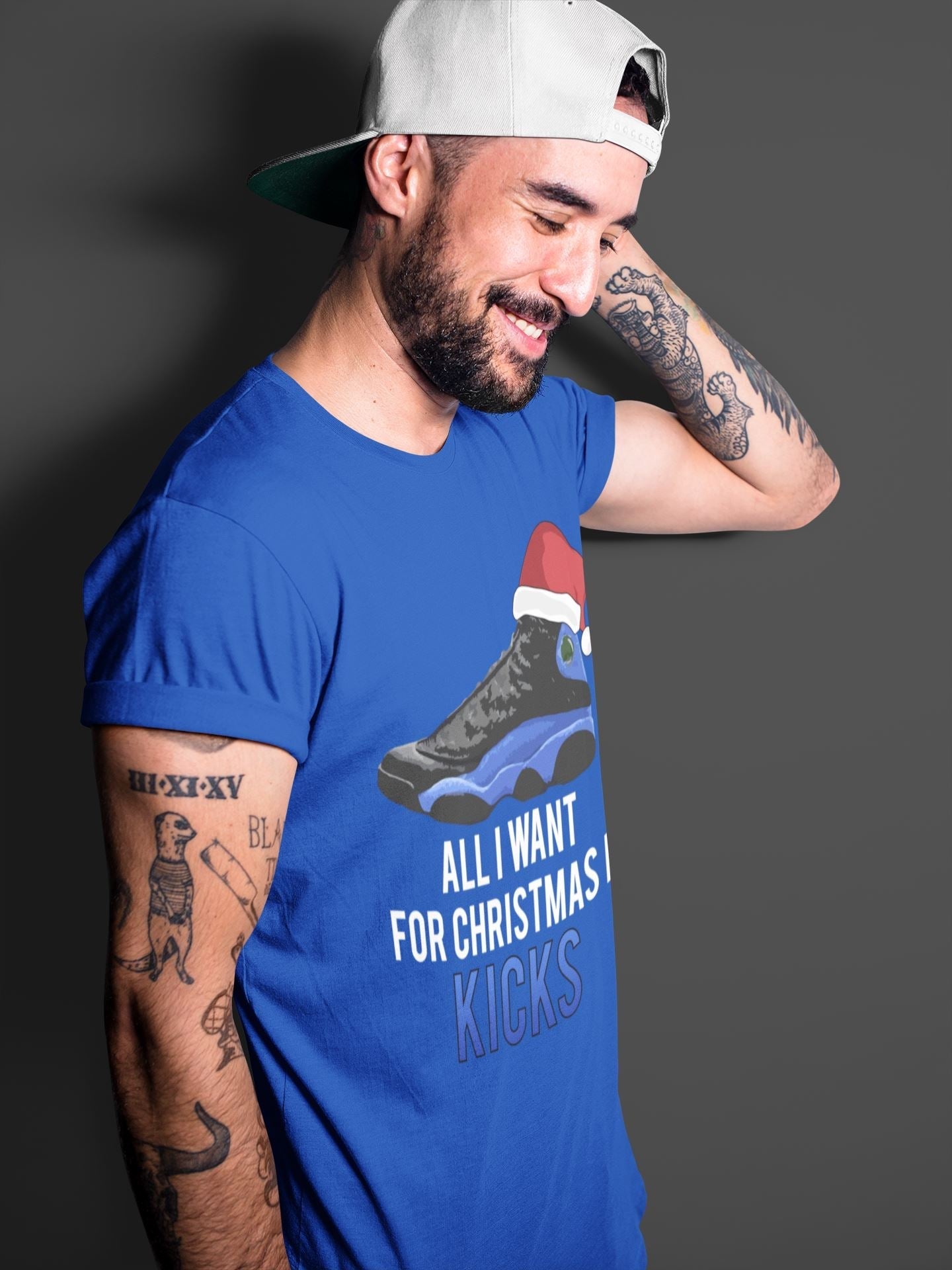 Jordan 13 Hyper Royal Shirt To Match Jordans All i Want For Christmas is Kicks Sneaker Tees Jordan 13 Hyper Royal Drip Gear Zone Sneaker Matching Clothing Unisex Shirts