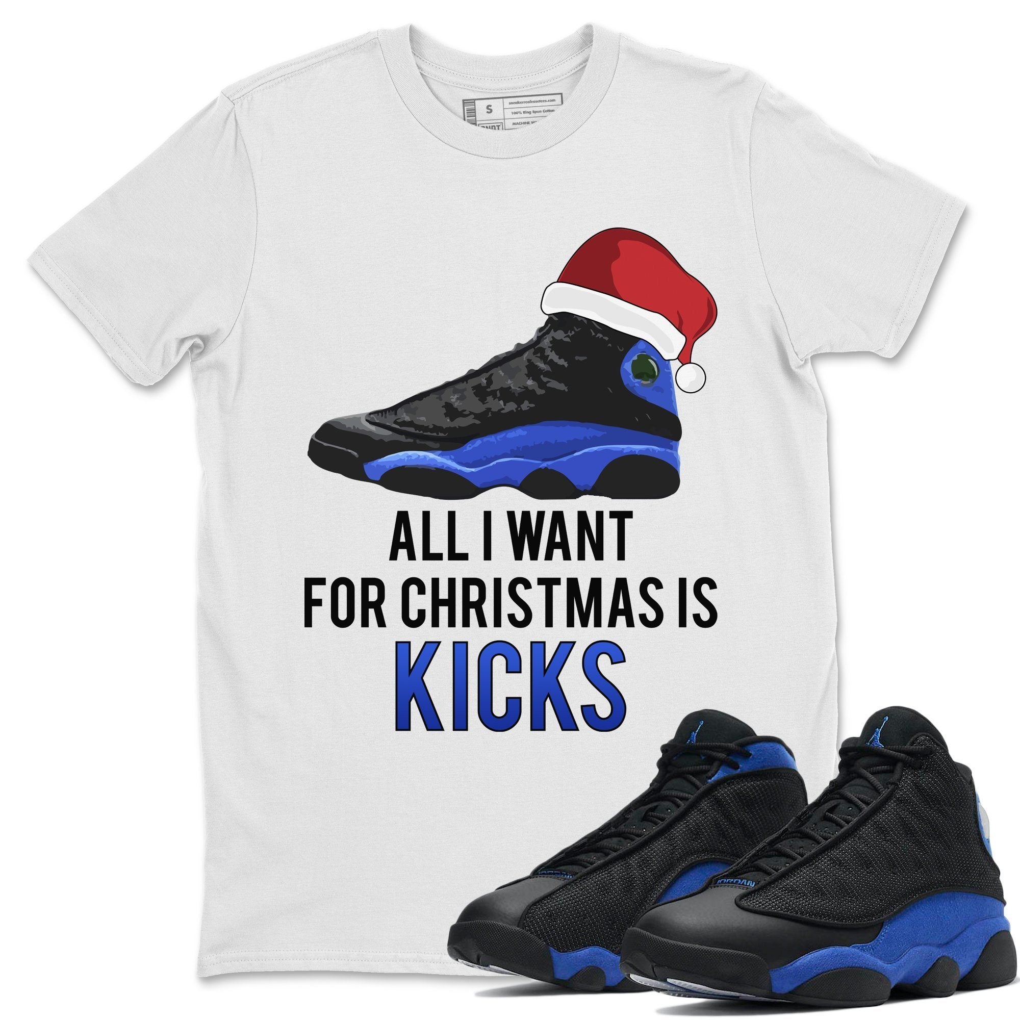Jordan 13 Hyper Royal Shirt To Match Jordans All i Want For Christmas is Kicks Sneaker Tees Jordan 13 Hyper Royal Drip Gear Zone Sneaker Matching Clothing Unisex Shirts