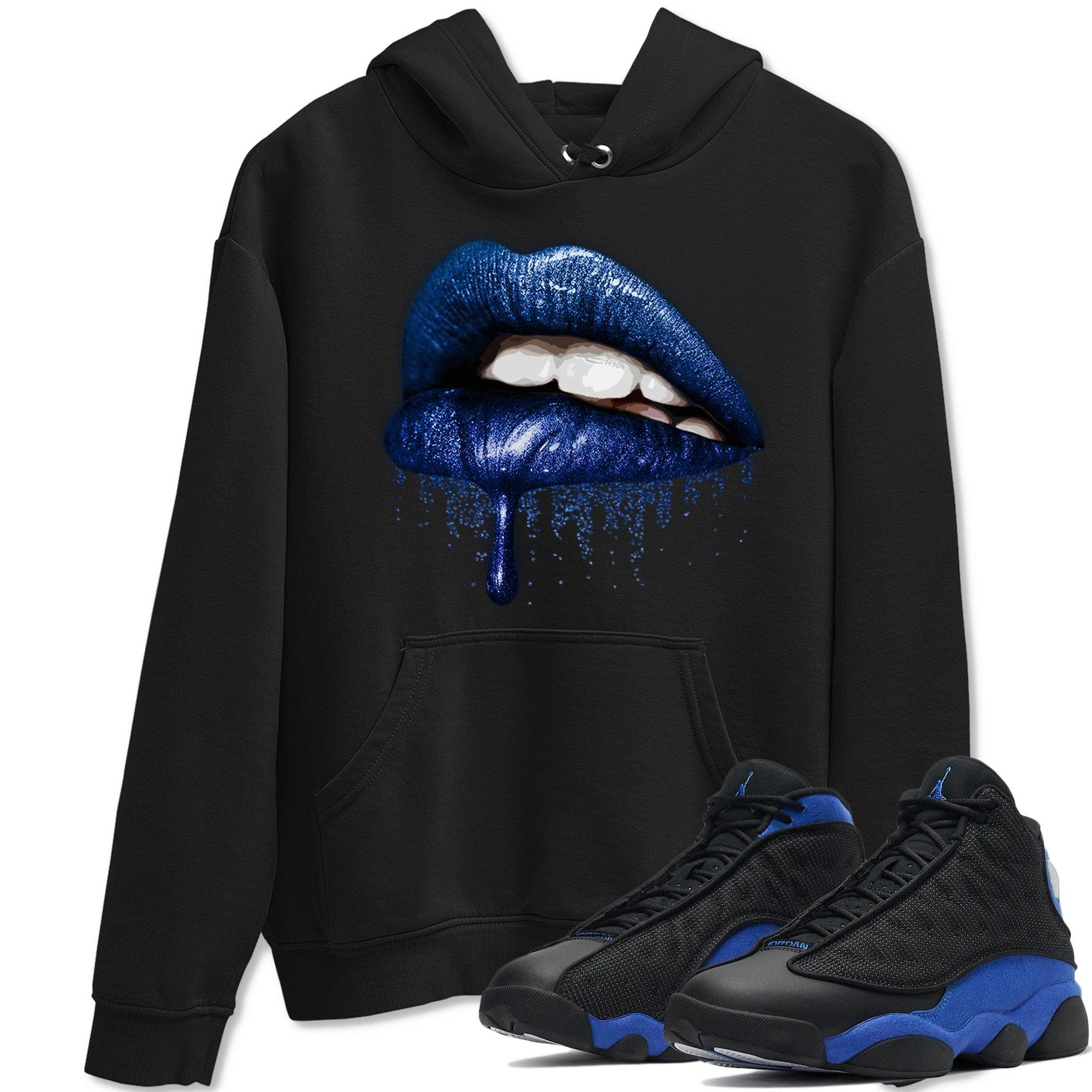 Jordan 13 Hyper Royal Shirt To Match Jordans Dripping Lips Sneaker Tees Jordan 13 Hyper Royal Drip Gear Zone Sneaker Matching Clothing Unisex Shirts