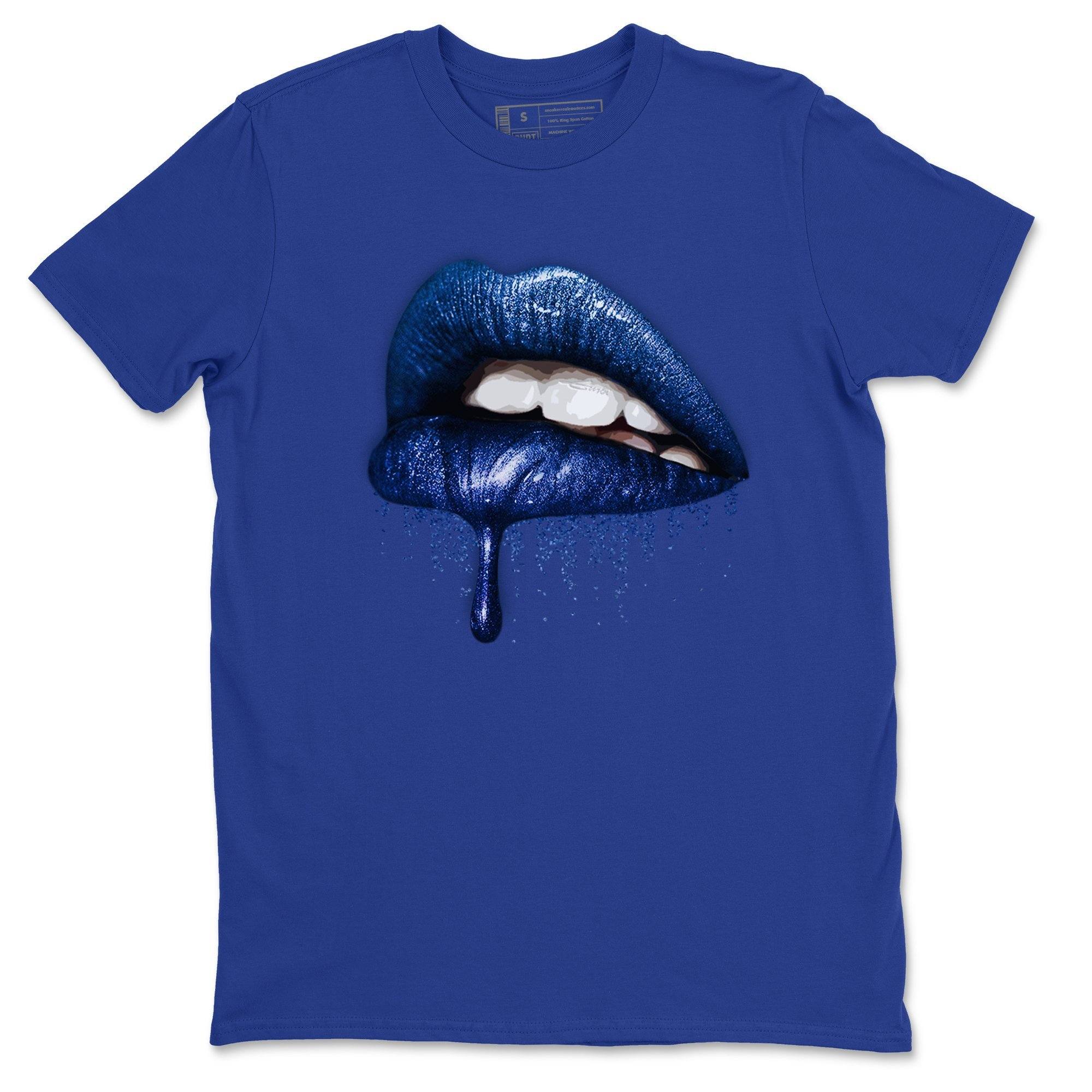 Jordan 13 Hyper Royal Shirt To Match Jordans Dripping Lips Sneaker Tees Jordan 13 Hyper Royal Drip Gear Zone Sneaker Matching Clothing Unisex Shirts