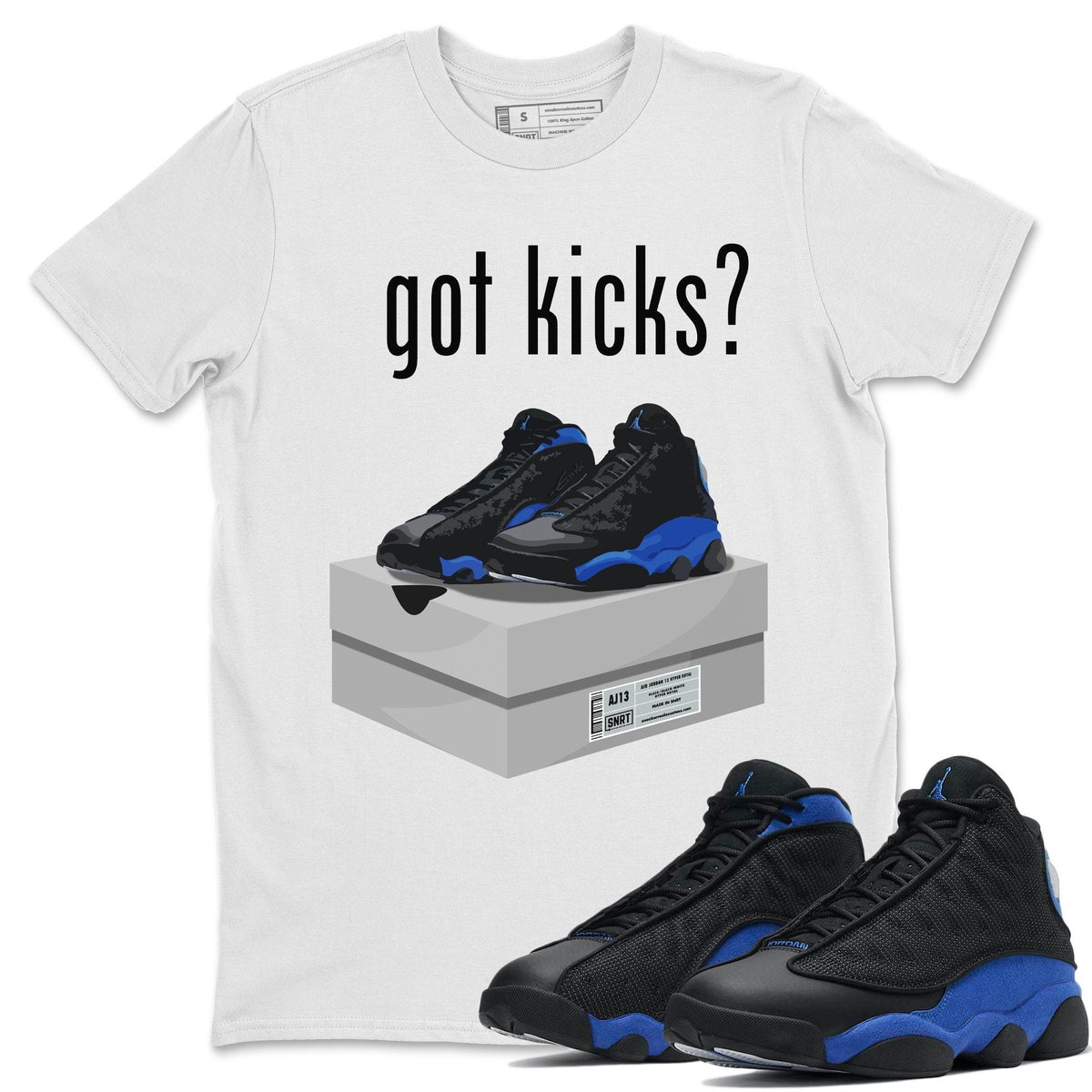 Jordan 13 Hyper Royal Shirt To Match Jordans Got Kicks Sneaker Tees Jordan 13 Hyper Royal Drip Gear Zone Sneaker Matching Clothing Unisex Shirts