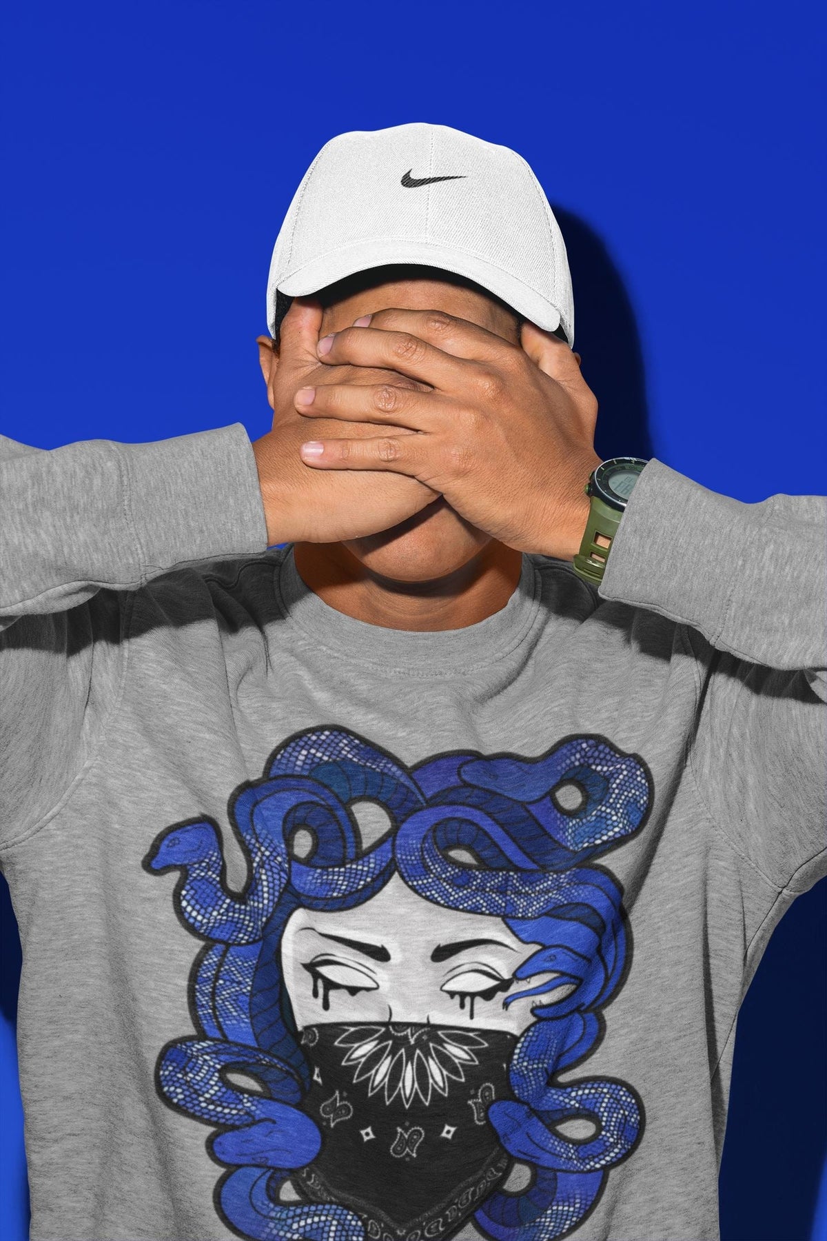 Jordan 13 Hyper Royal Shirt To Match Jordans Medusa Sneaker Tees Jordan 13 Hyper Royal Drip Gear Zone Sneaker Matching Clothing Unisex Shirts