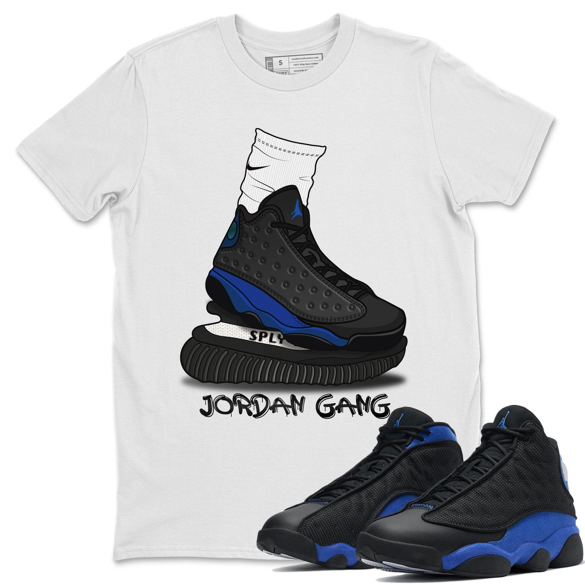Jordan 13 Hyper Royal Shirt To Match Jordans Jordan Gang Sneaker Tees Jordan 13 Hyper Royal Drip Gear Zone Sneaker Matching Clothing Unisex Shirts