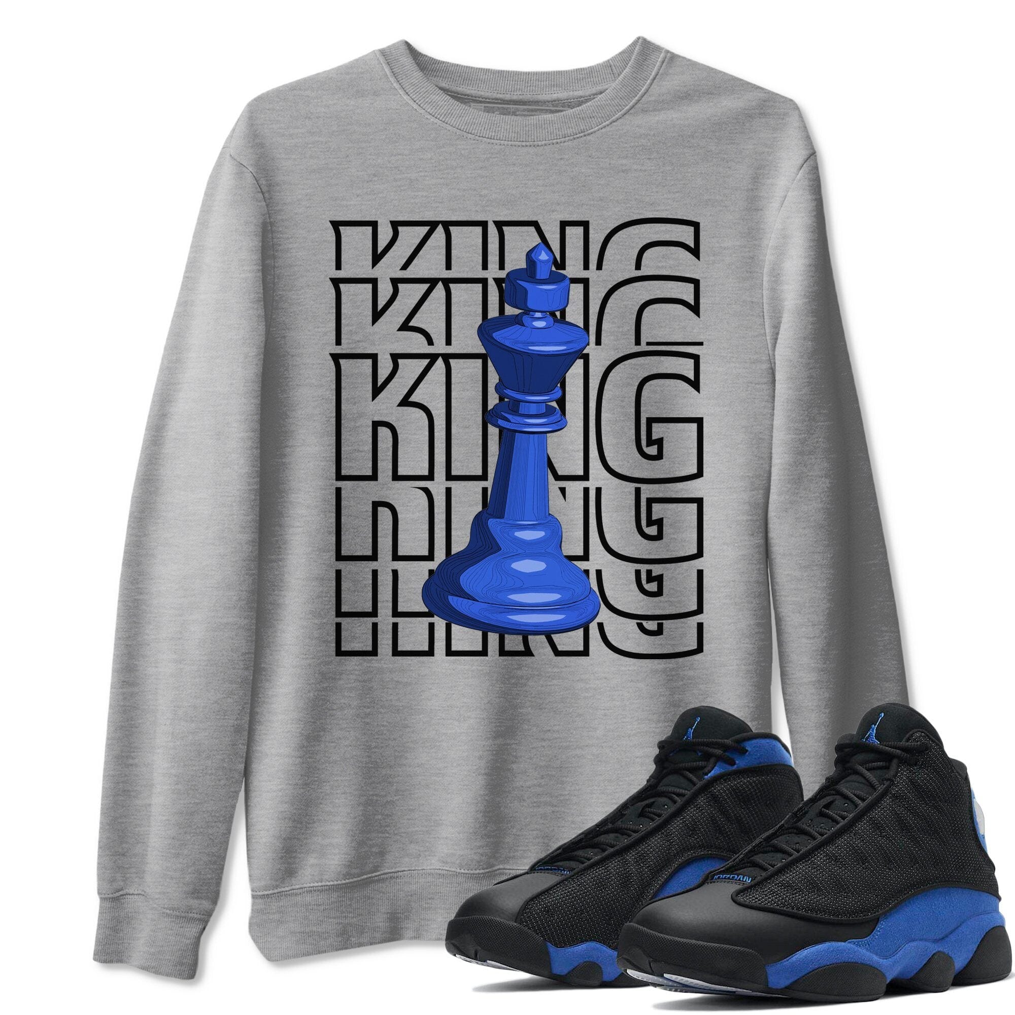 Jordan 13 Hyper Royal Shirt To Match Jordans King Sneaker Tees Jordan 13 Hyper Royal Drip Gear Zone Sneaker Matching Clothing Unisex Shirts