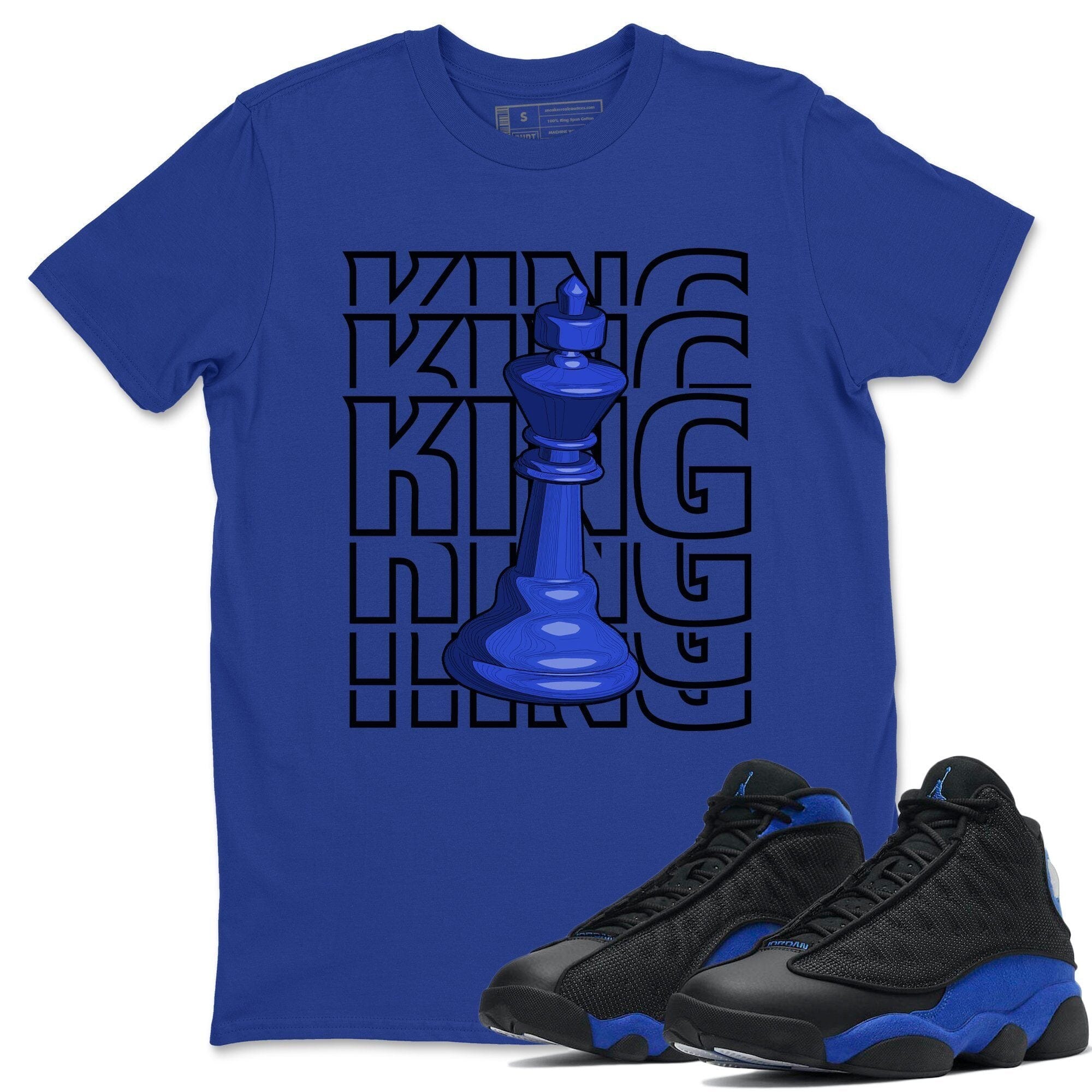 Jordan 13 Hyper Royal Shirt To Match Jordans King Sneaker Tees Jordan 13 Hyper Royal Drip Gear Zone Sneaker Matching Clothing Unisex Shirts