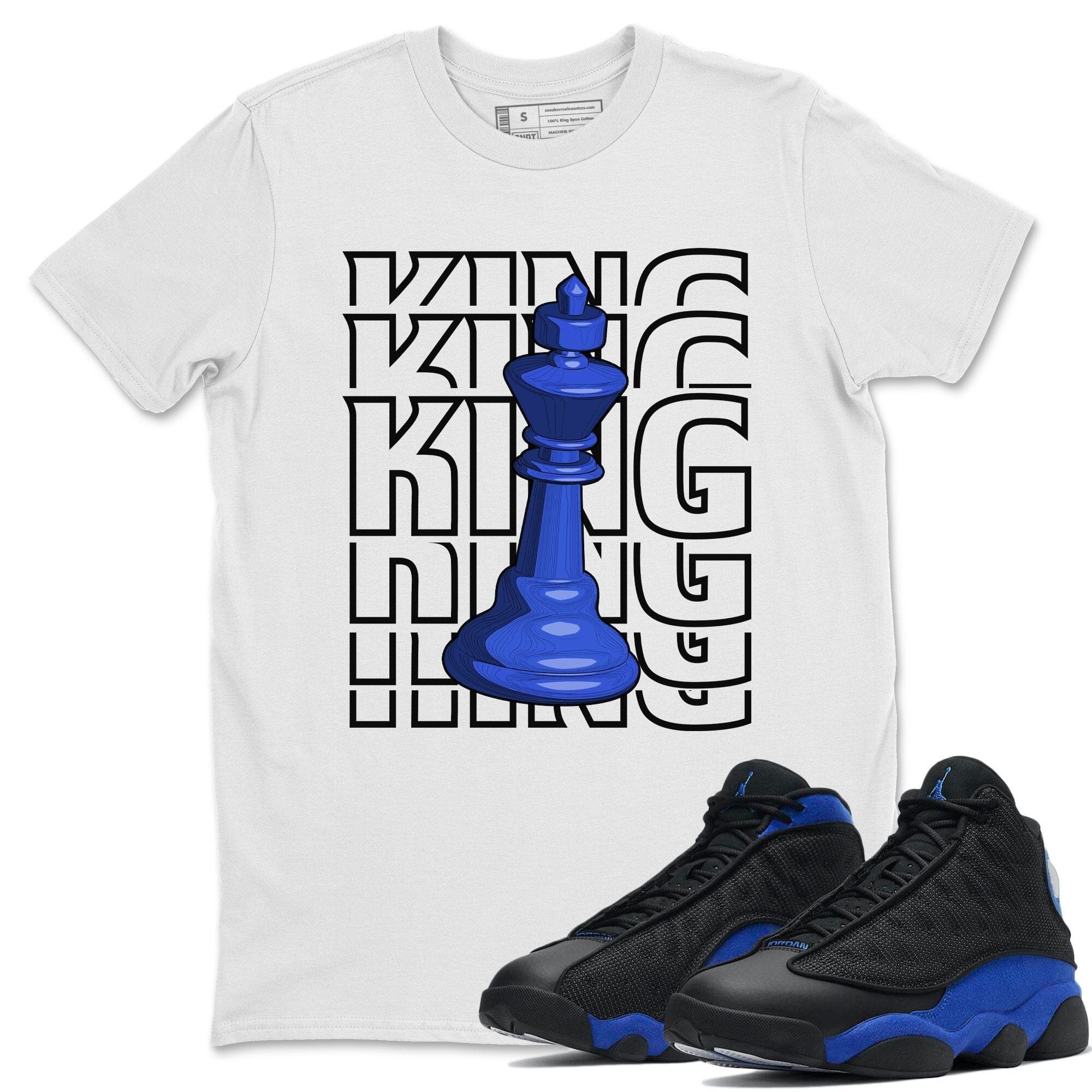 Jordan 13 Hyper Royal Shirt To Match Jordans King Sneaker Tees Jordan 13 Hyper Royal Drip Gear Zone Sneaker Matching Clothing Unisex Shirts