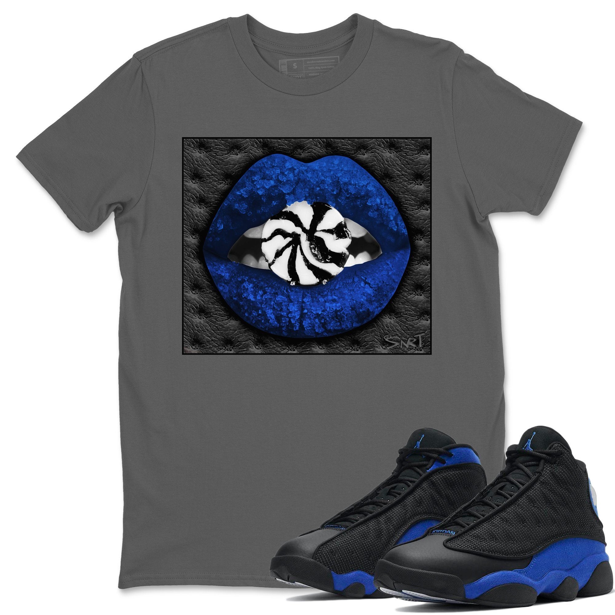 Jordan 13 Hyper Royal Shirt To Match Jordans Lips Candy Sneaker Tees Jordan 13 Hyper Royal Drip Gear Zone Sneaker Matching Clothing Unisex Shirts