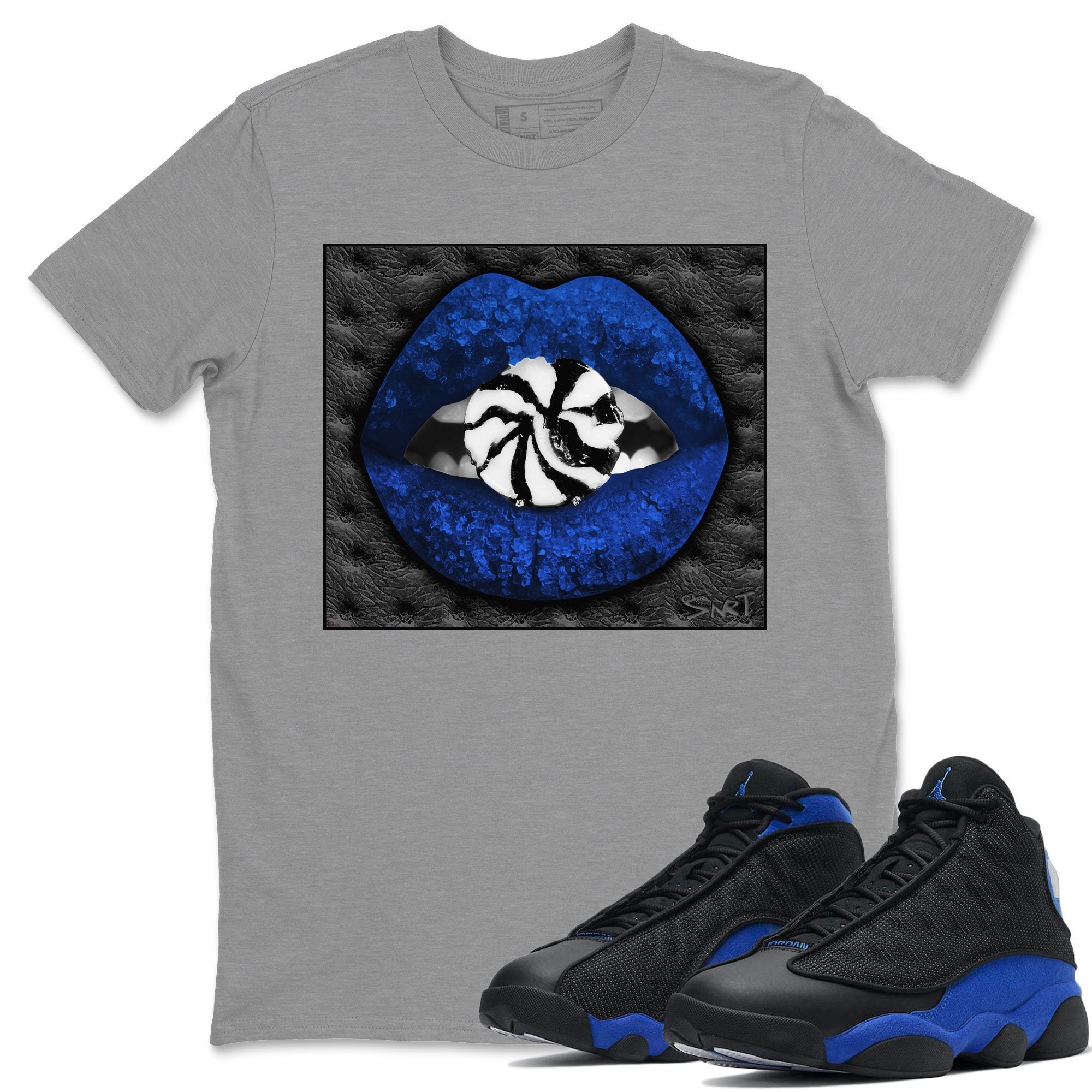 Jordan 13 Hyper Royal Shirt To Match Jordans Lips Candy Sneaker Tees Jordan 13 Hyper Royal Drip Gear Zone Sneaker Matching Clothing Unisex Shirts