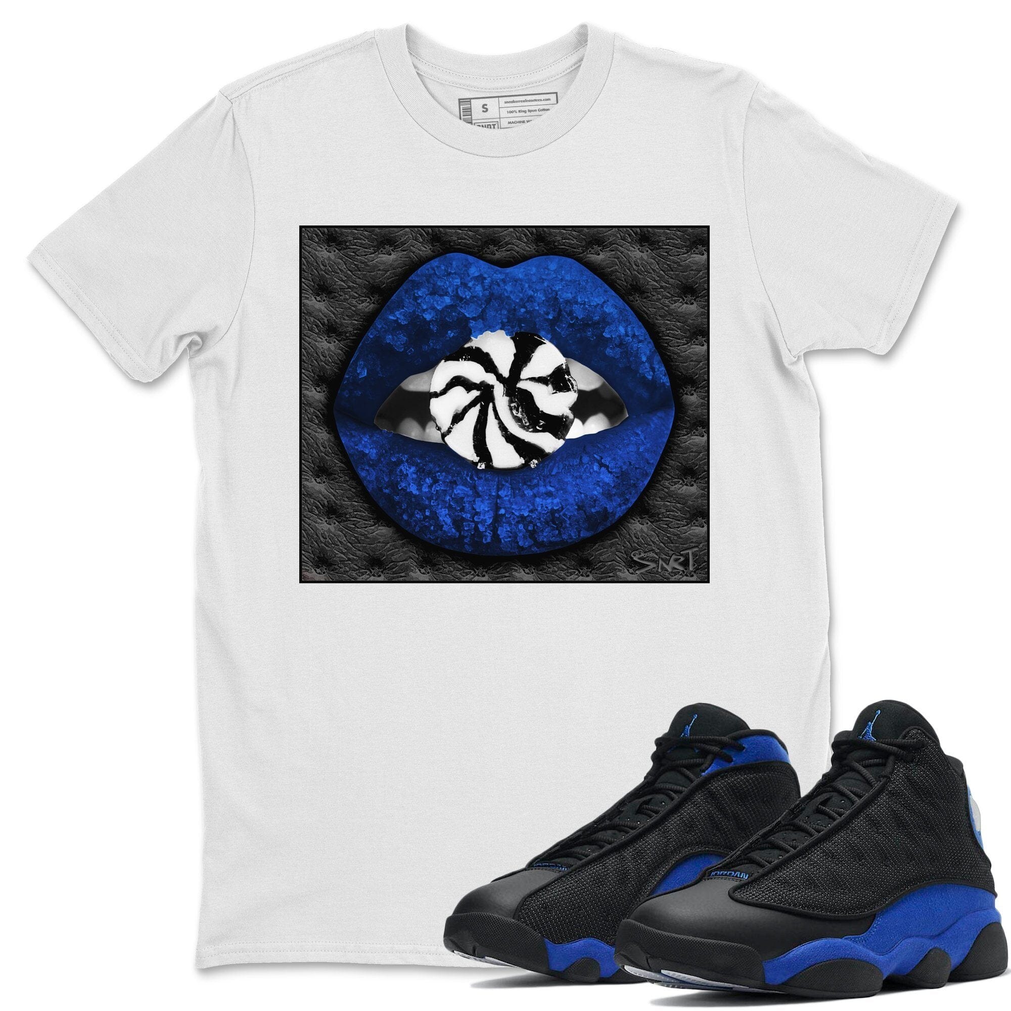 Jordan 13 Hyper Royal Shirt To Match Jordans Lips Candy Sneaker Tees Jordan 13 Hyper Royal Drip Gear Zone Sneaker Matching Clothing Unisex Shirts