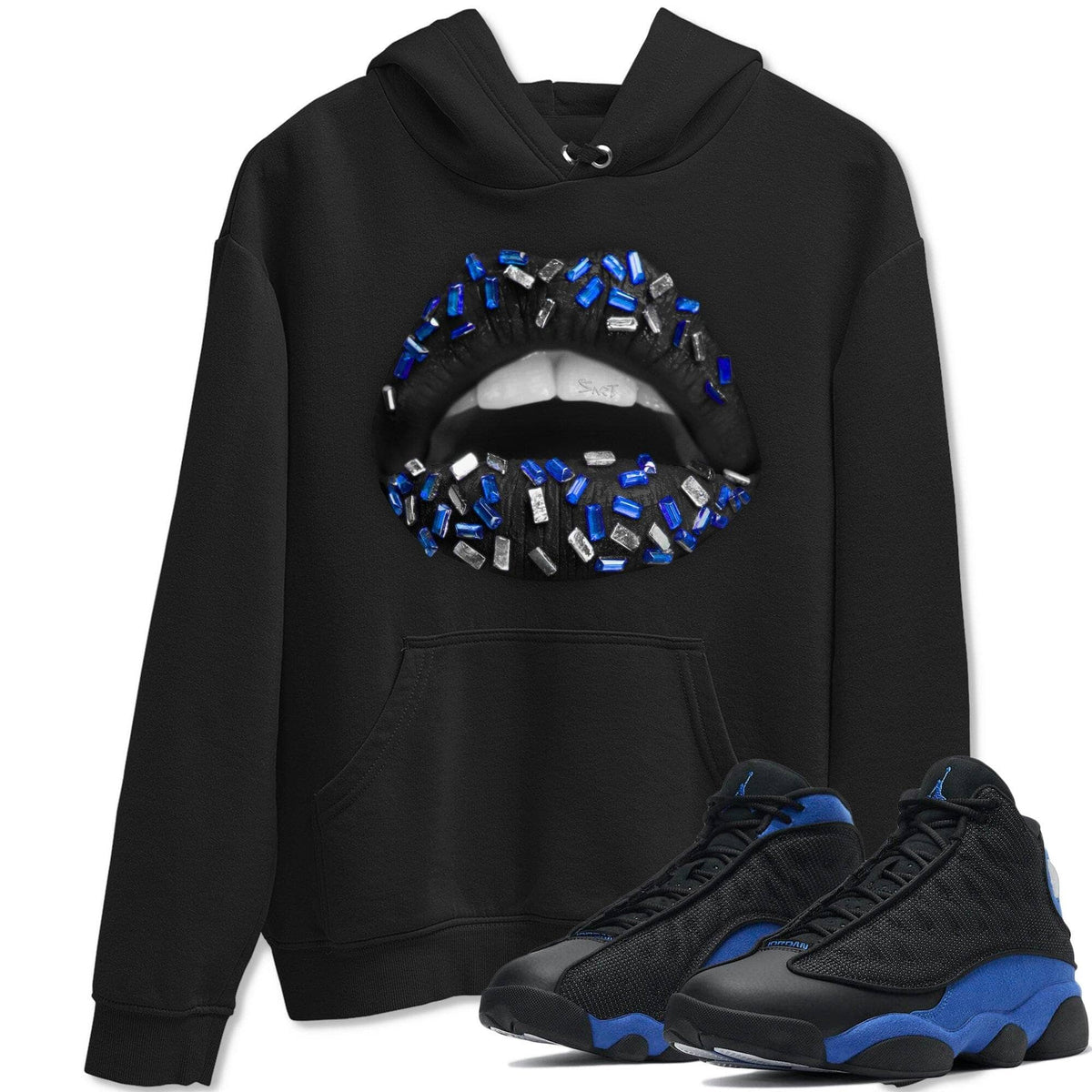 Jordan 13 Hyper Royal Shirt To Match Jordans Lips Jewel Sneaker Tees Jordan 13 Hyper Royal Drip Gear Zone Sneaker Matching Clothing Unisex Shirts