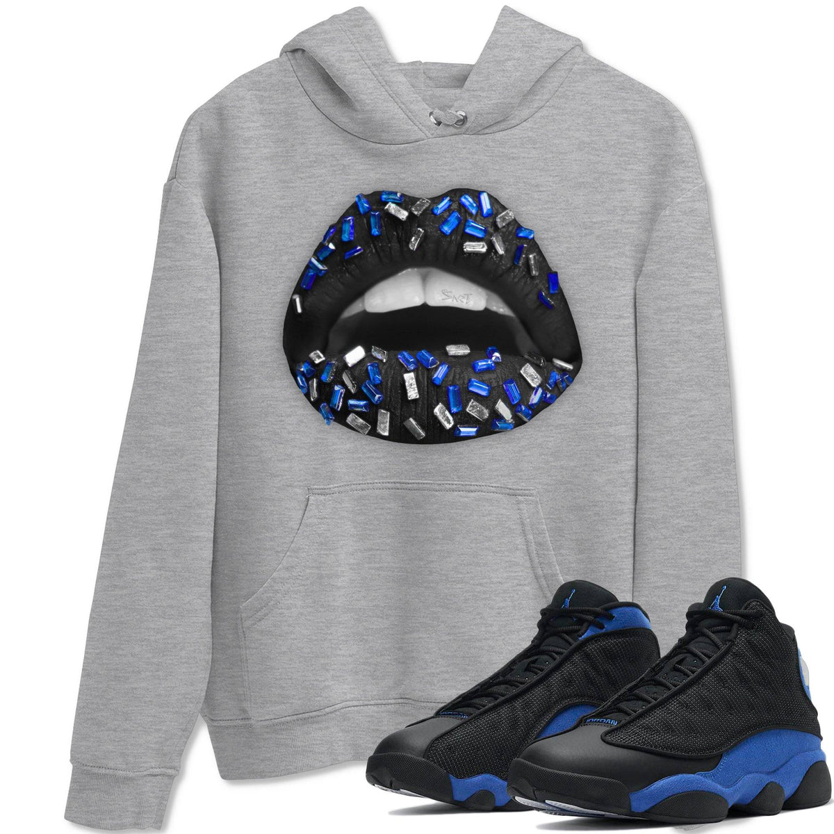 Jordan 13 Hyper Royal Shirt To Match Jordans Lips Jewel Sneaker Tees Jordan 13 Hyper Royal Drip Gear Zone Sneaker Matching Clothing Unisex Shirts