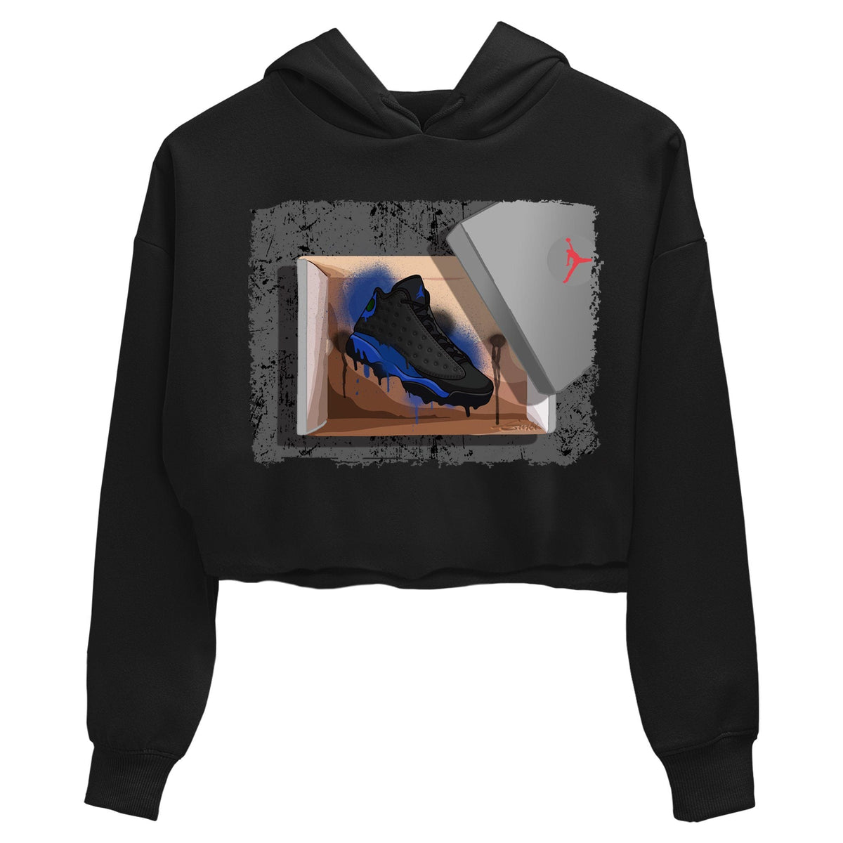 Jordan 13 Hyper Royal Sneaker Matching T-Shirt New Kicks Sneaker Tees Jordan 13 Hyper Royal Sneaker Release Tees Women's Shirts