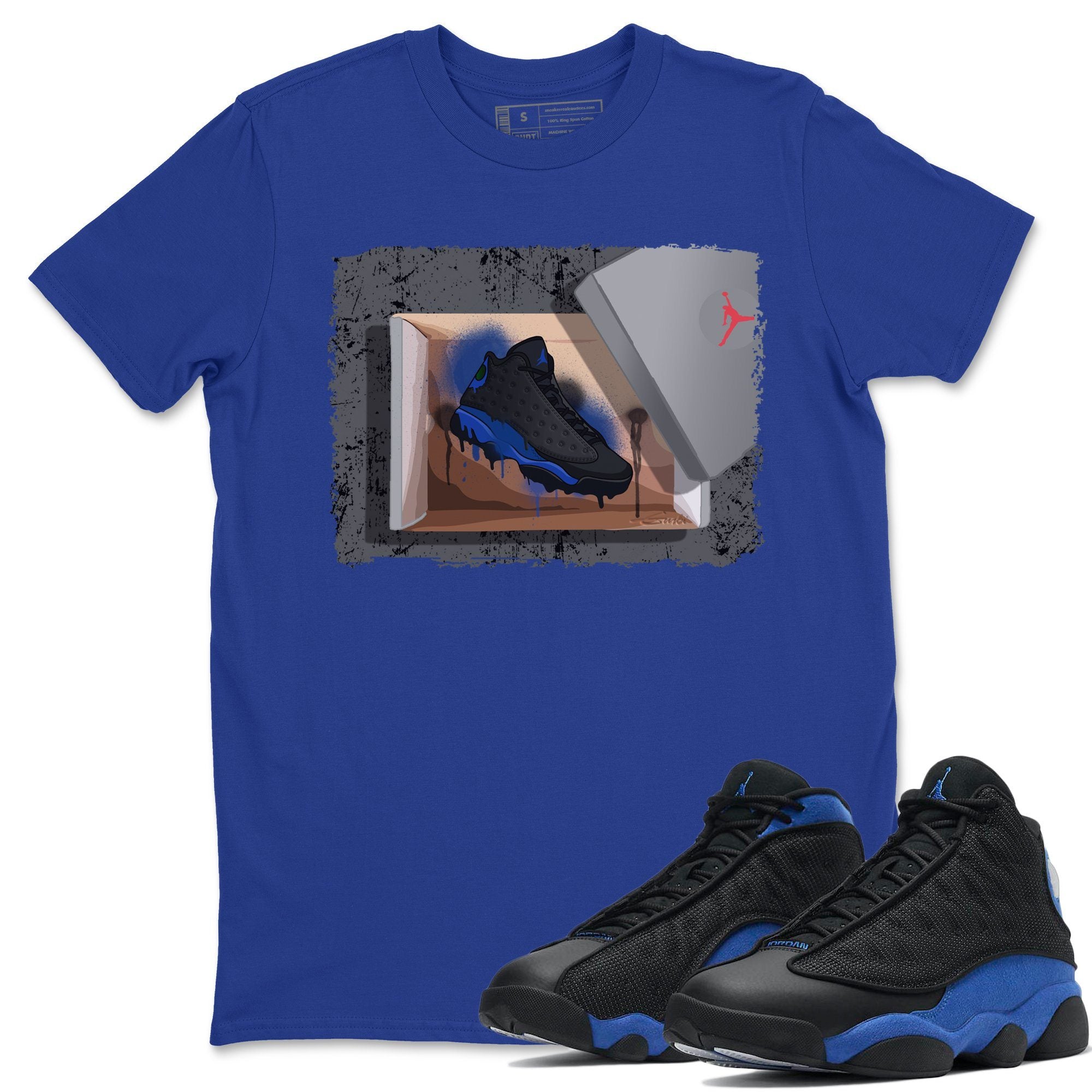 Jordan 13 Hyper Royal Shirt To Match Jordans New Kicks Sneaker Tees Jordan 13 Hyper Royal Drip Gear Zone Sneaker Matching Clothing Unisex Shirts