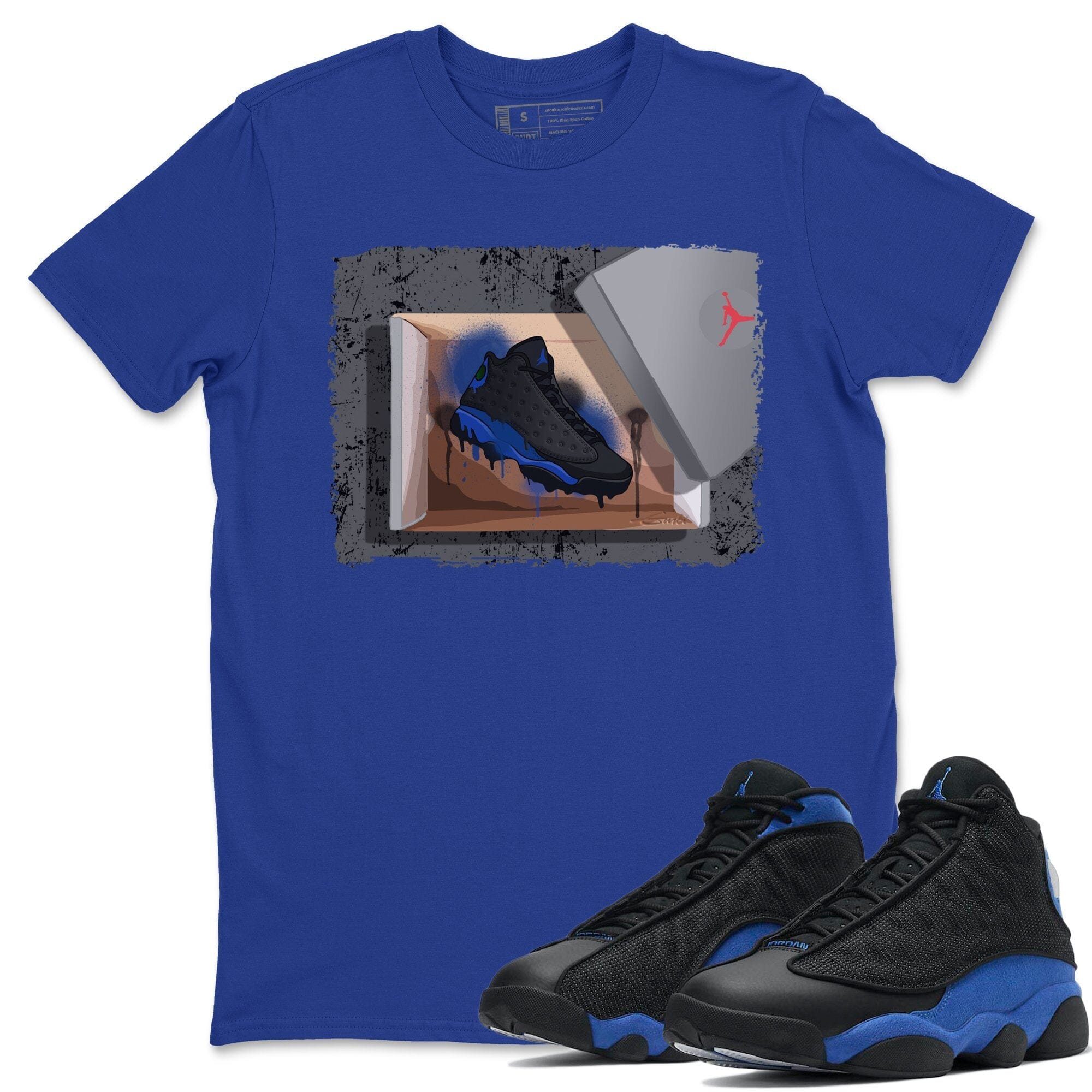 Jordan 13 Hyper Royal Shirt To Match Jordans New Kicks Sneaker Tees Jordan 13 Hyper Royal Drip Gear Zone Sneaker Matching Clothing Unisex Shirts
