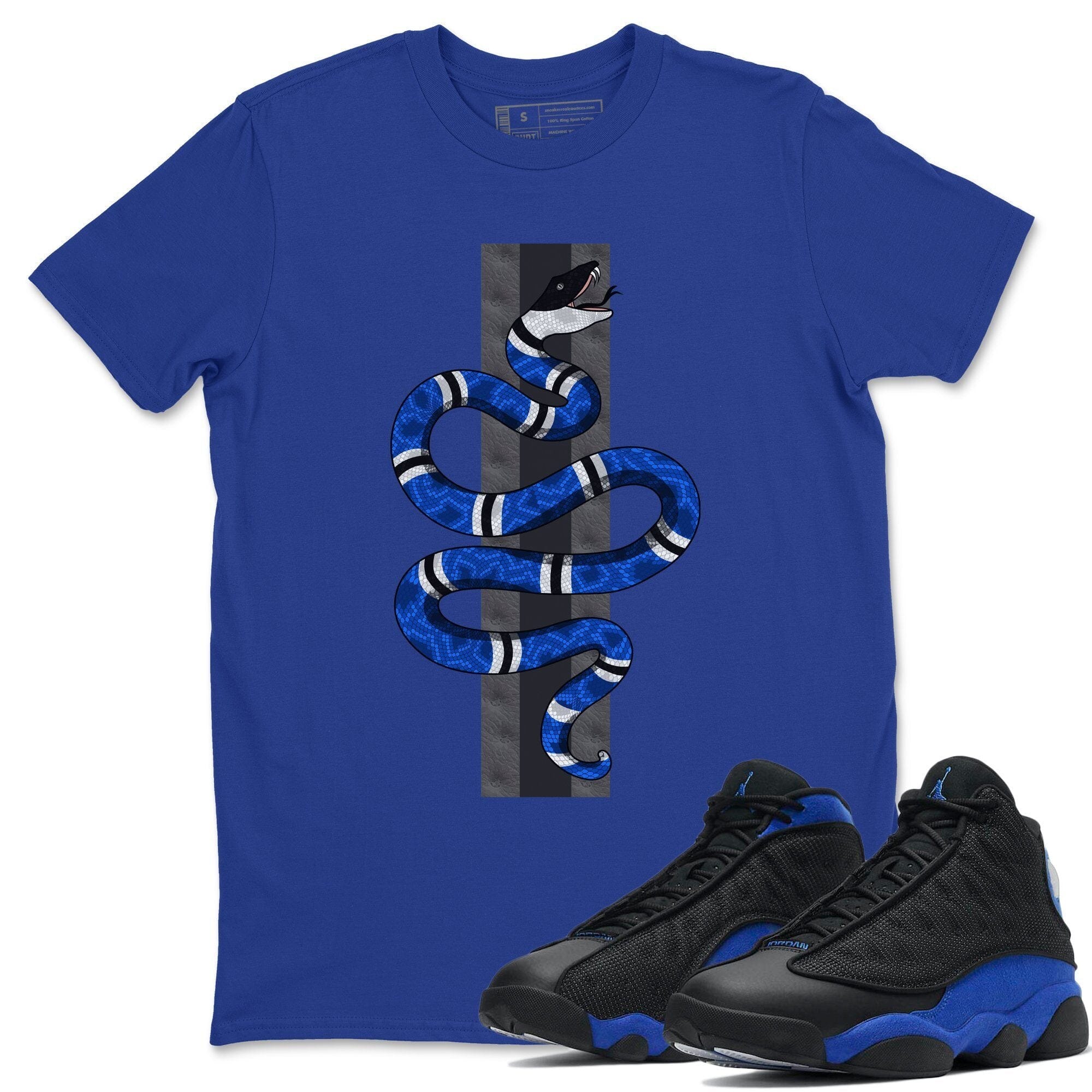 Jordan 13 Hyper Royal Shirt To Match Jordans Snake Sneaker Tees Jordan 13 Hyper Royal Drip Gear Zone Sneaker Matching Clothing Unisex Shirts