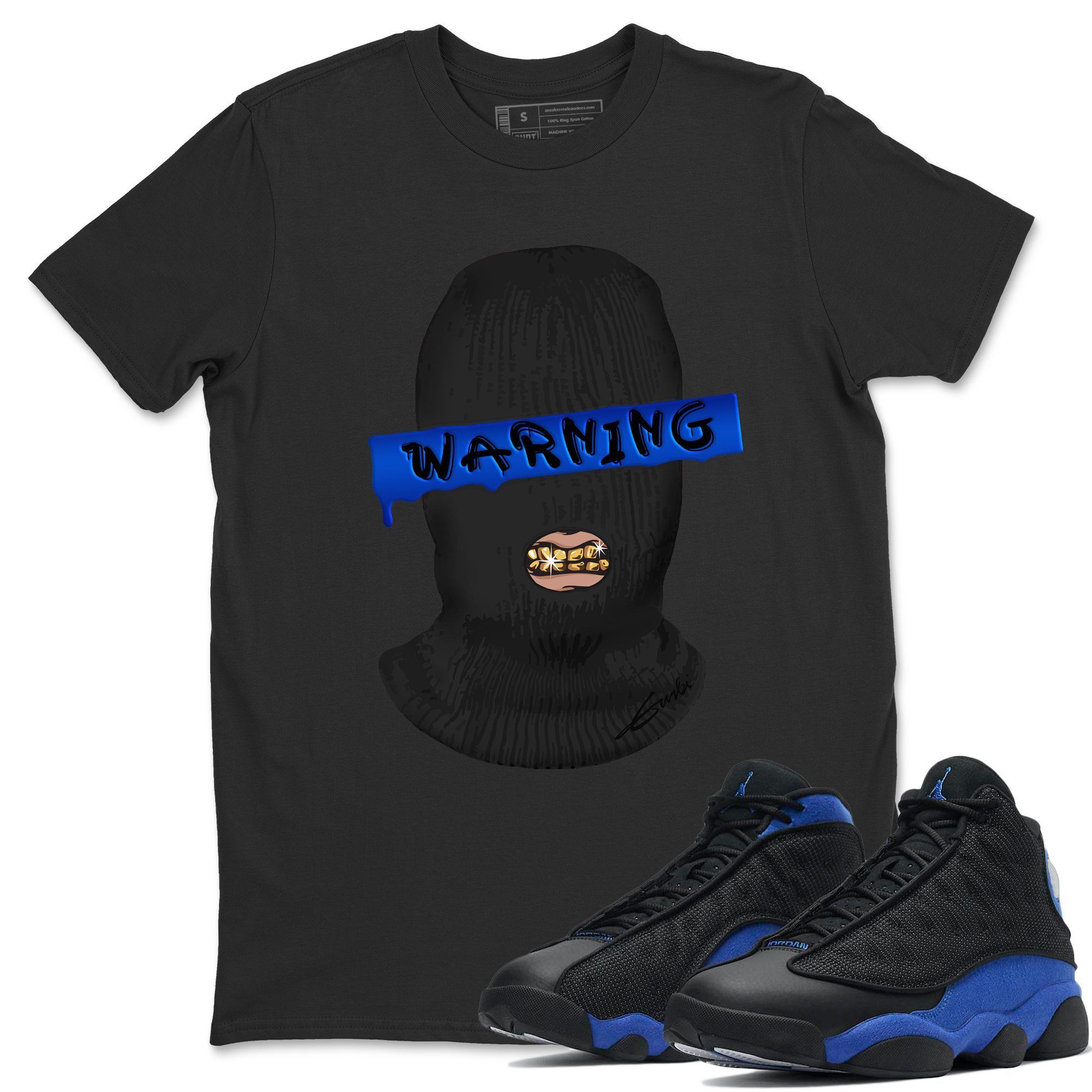 Jordan 13 Hyper Royal Shirt To Match Jordans Warning Sneaker Tees Jordan 13 Hyper Royal Drip Gear Zone Sneaker Matching Clothing Unisex Shirts