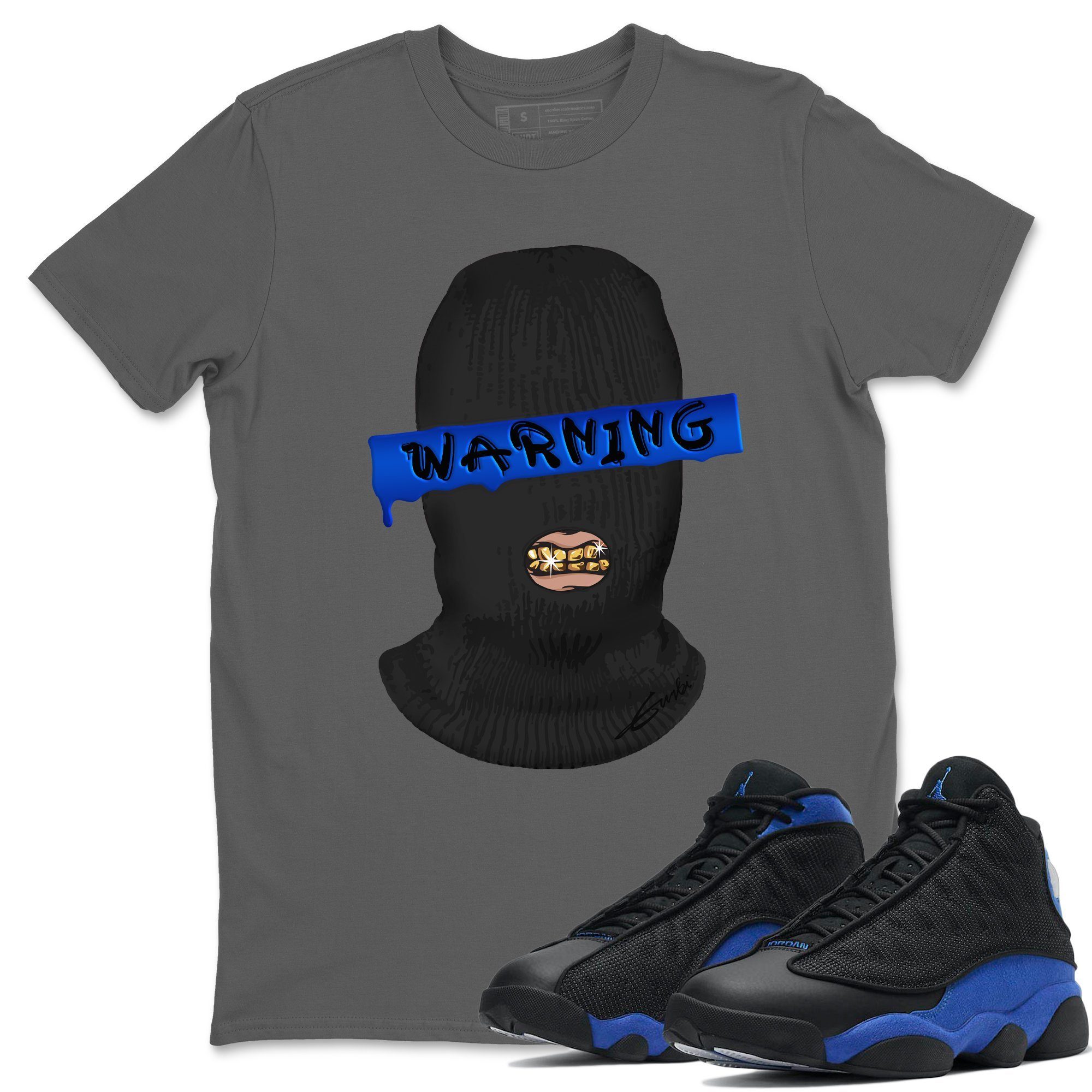 Jordan 13 Hyper Royal Shirt To Match Jordans Warning Sneaker Tees Jordan 13 Hyper Royal Drip Gear Zone Sneaker Matching Clothing Unisex Shirts