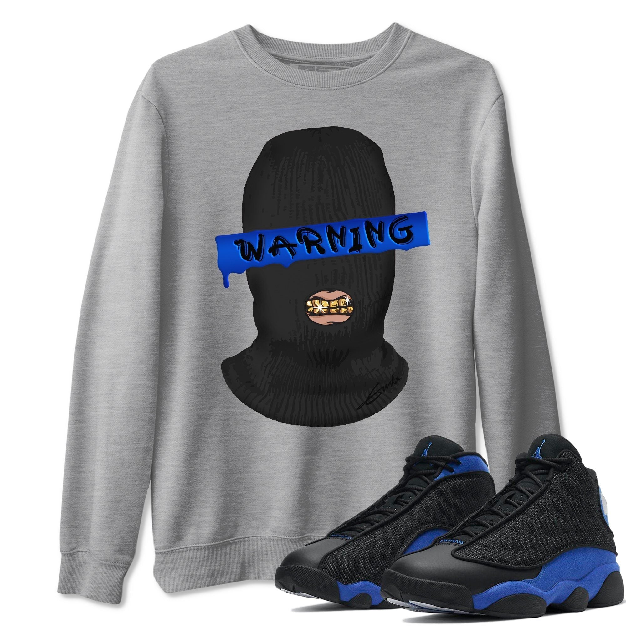 Jordan 13 Hyper Royal Shirt To Match Jordans Warning Sneaker Tees Jordan 13 Hyper Royal Drip Gear Zone Sneaker Matching Clothing Unisex Shirts