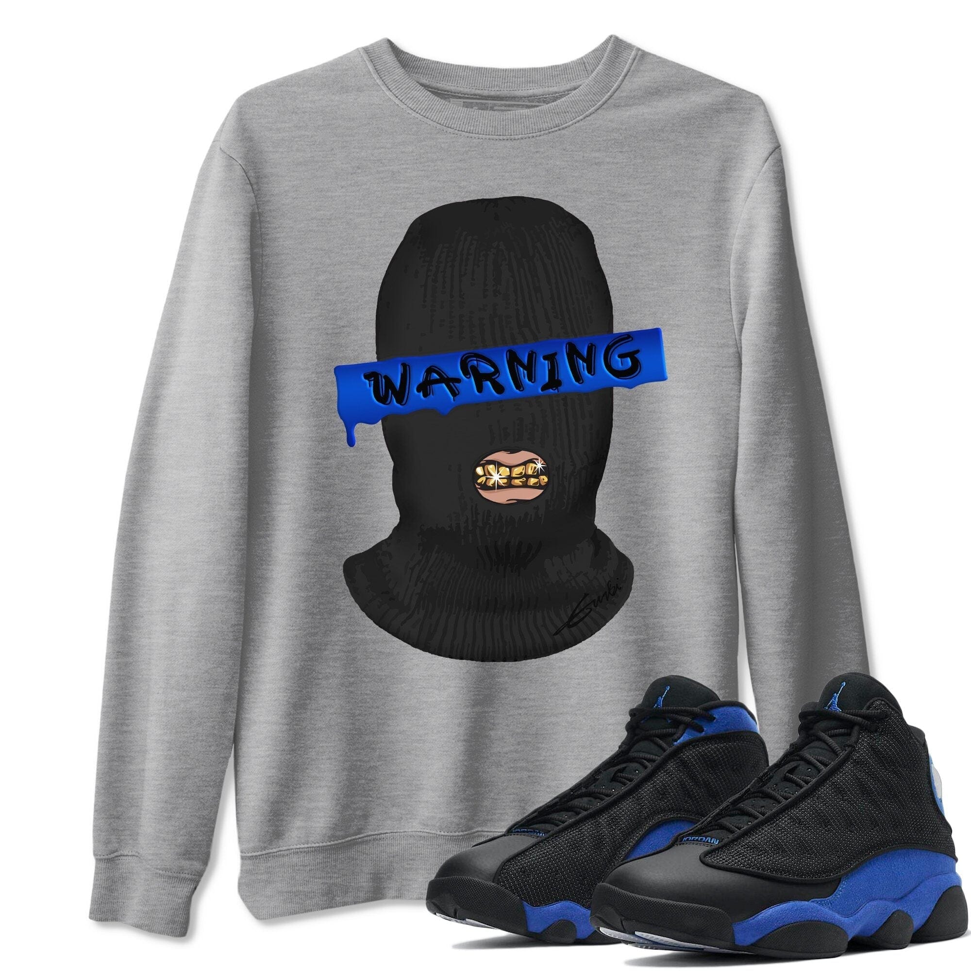 Jordan 13 Hyper Royal Shirt To Match Jordans Warning Sneaker Tees Jordan 13 Hyper Royal Drip Gear Zone Sneaker Matching Clothing Unisex Shirts